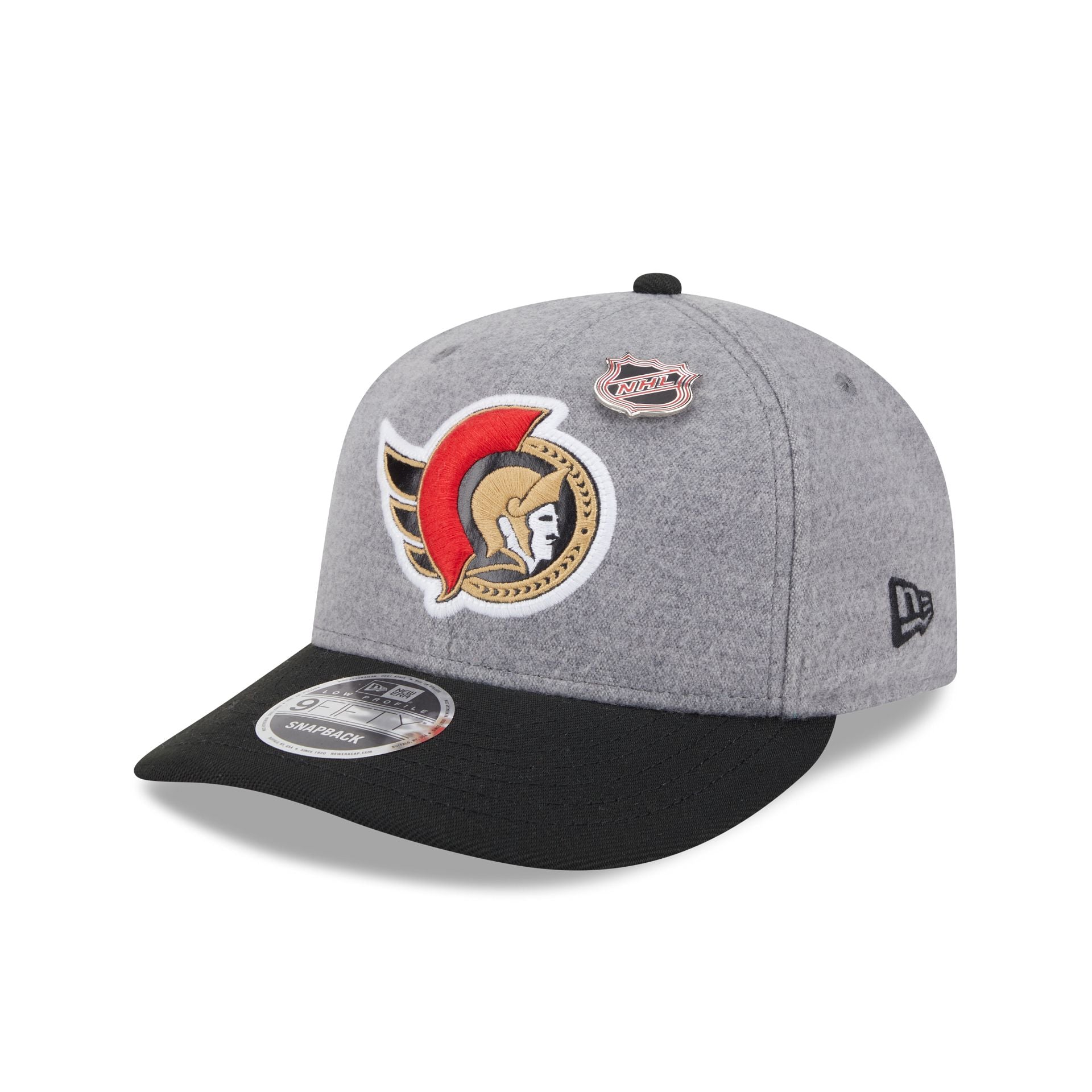 Ottawa Senators Heather Gray Wool Low Profile 9FIFTY Snapback Hat