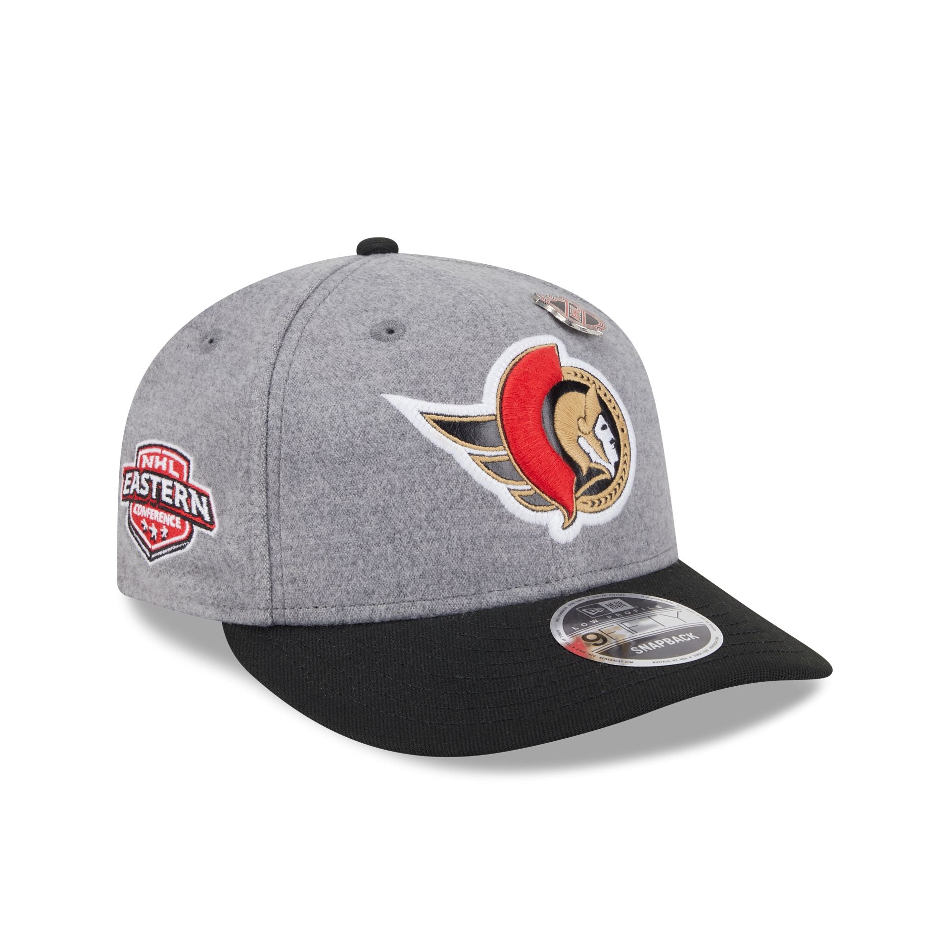Ottawa Senators Heather Gray Wool Low Profile 9FIFTY Snapback Hat - Nextgenmallstore