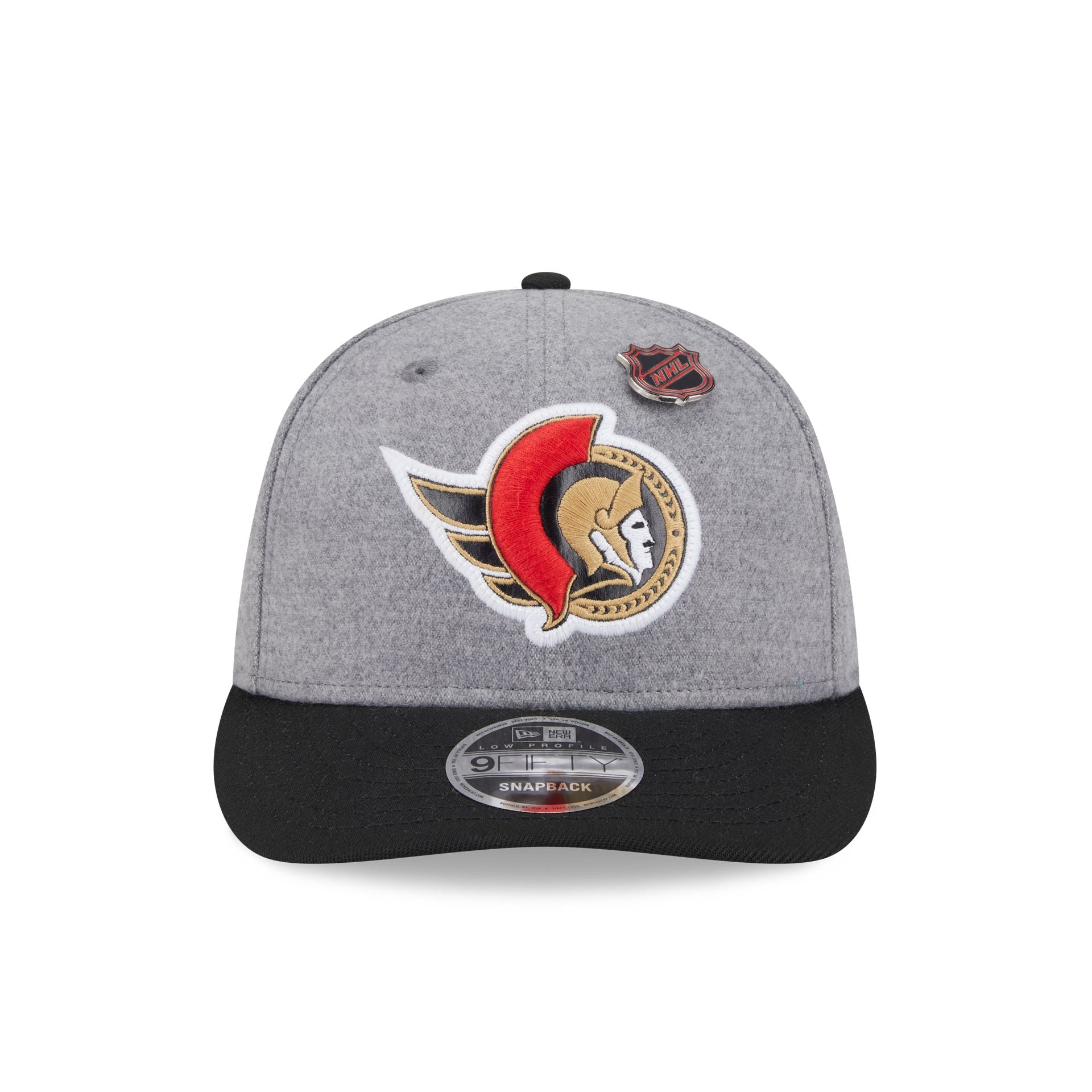 Ottawa Senators Heather Gray Wool Low Profile 9FIFTY Snapback Hat