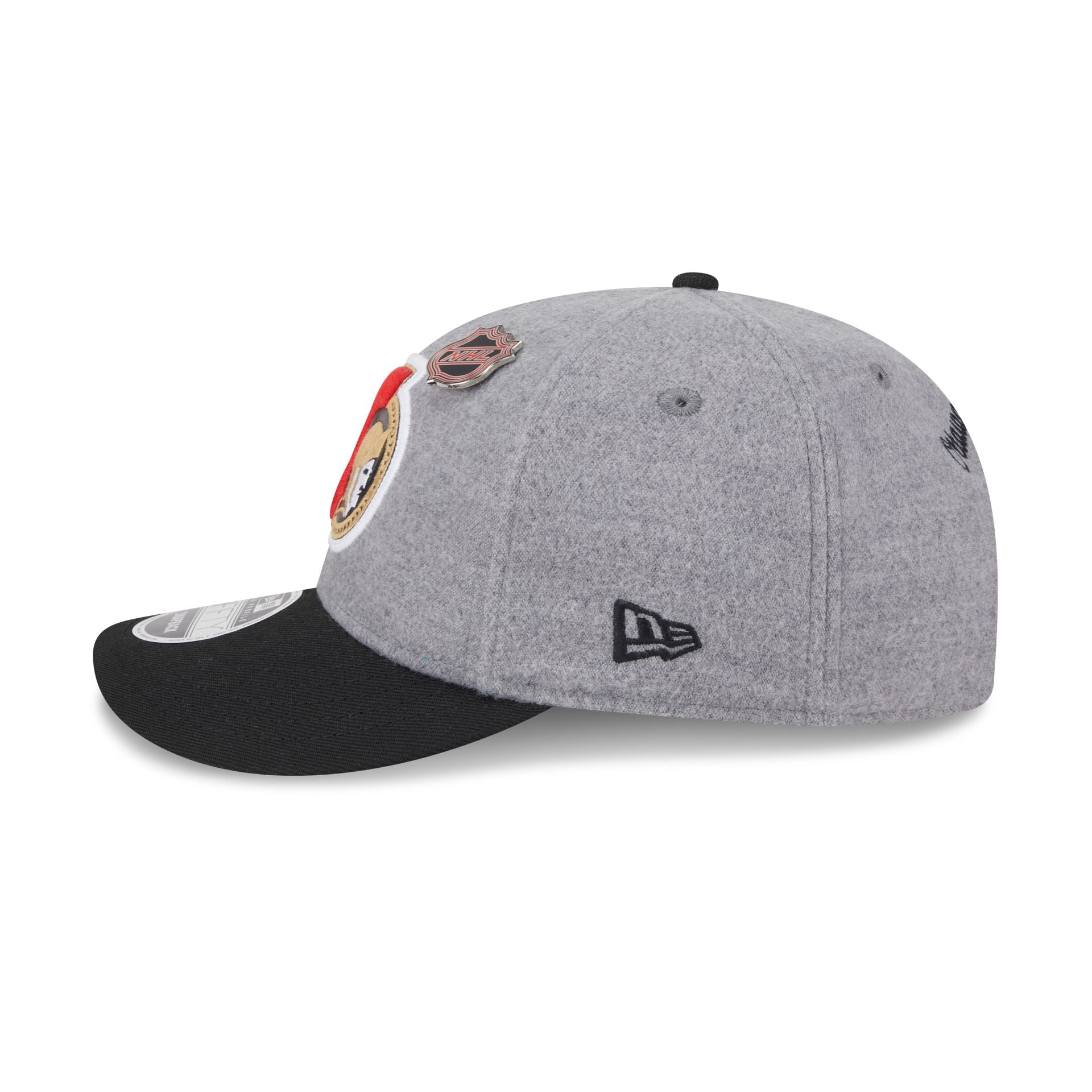 Ottawa Senators Heather Gray Wool Low Profile 9FIFTY Snapback Hat