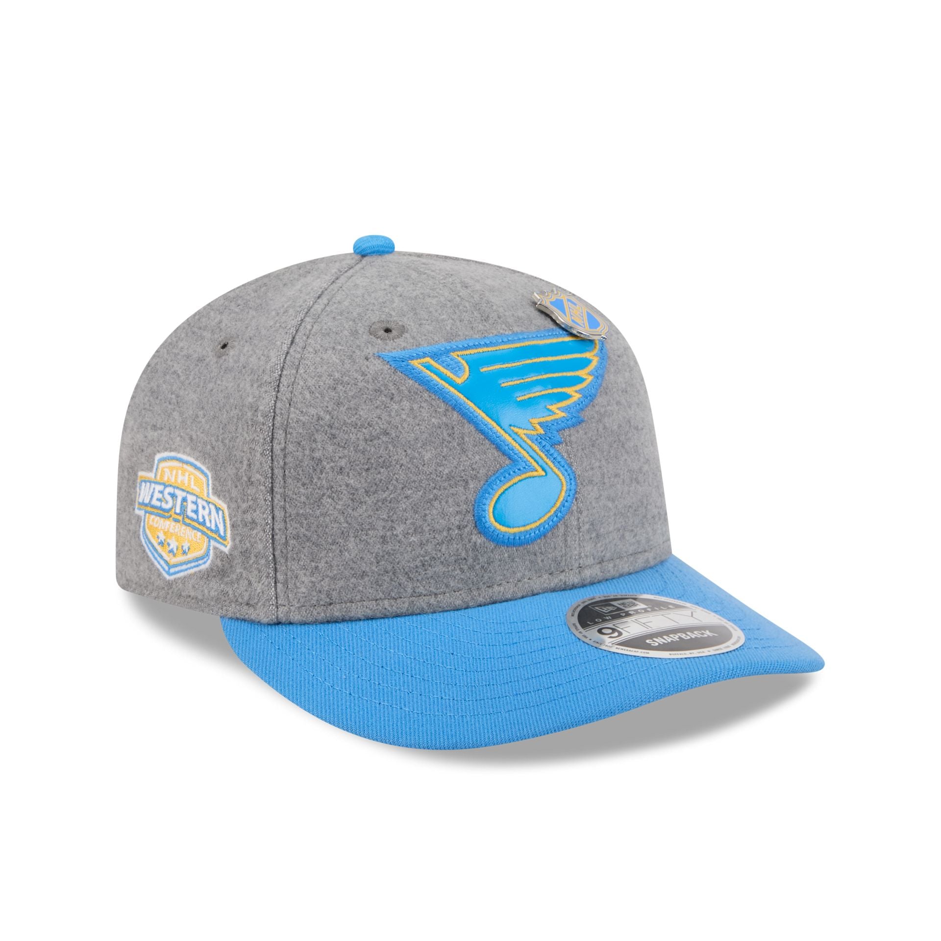 St. Louis Blues Heather Gray Wool Low Profile 9FIFTY Snapback Hat - Nextgenmallstore