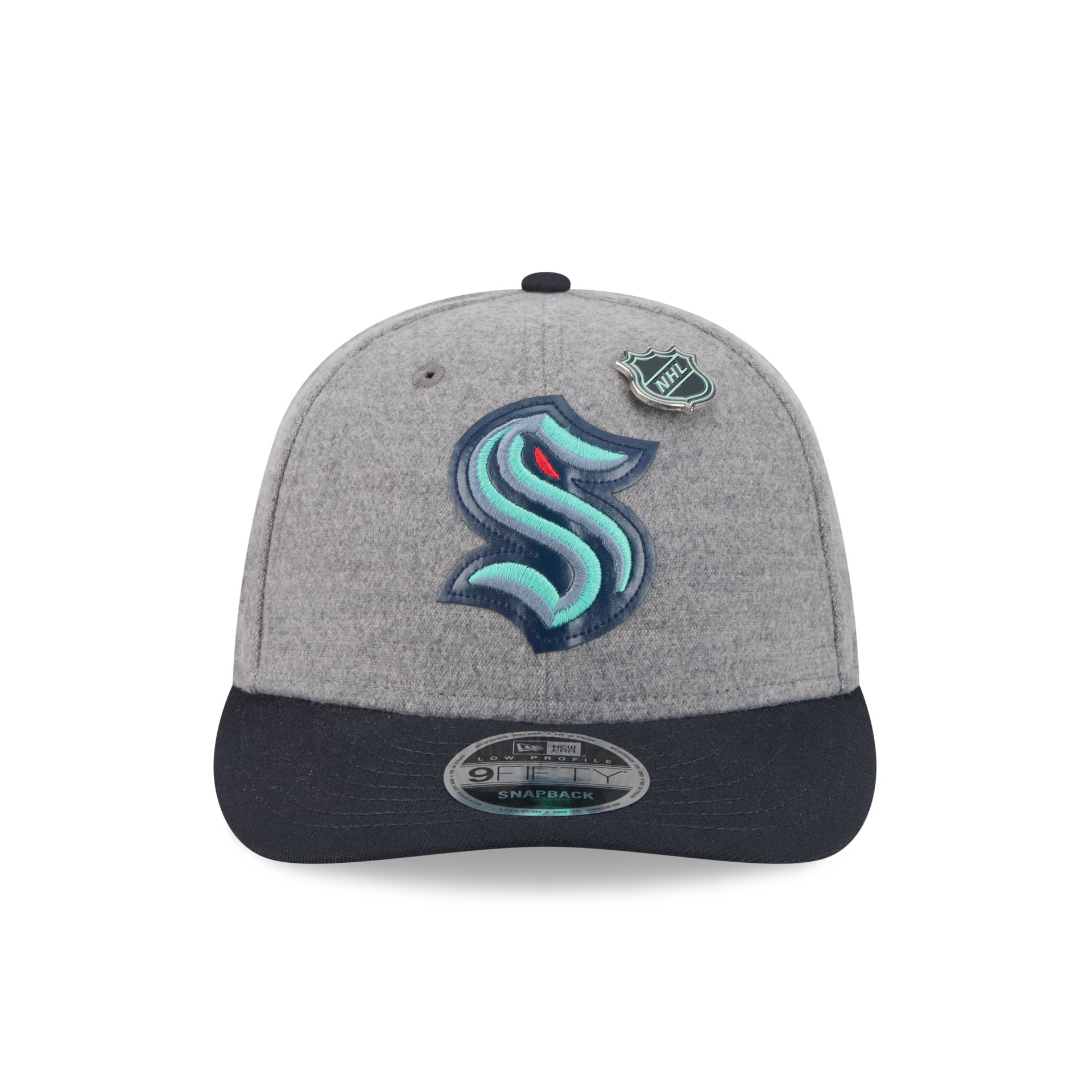 Seattle Kraken Heather Gray Wool Low Profile 9FIFTY Snapback Hat