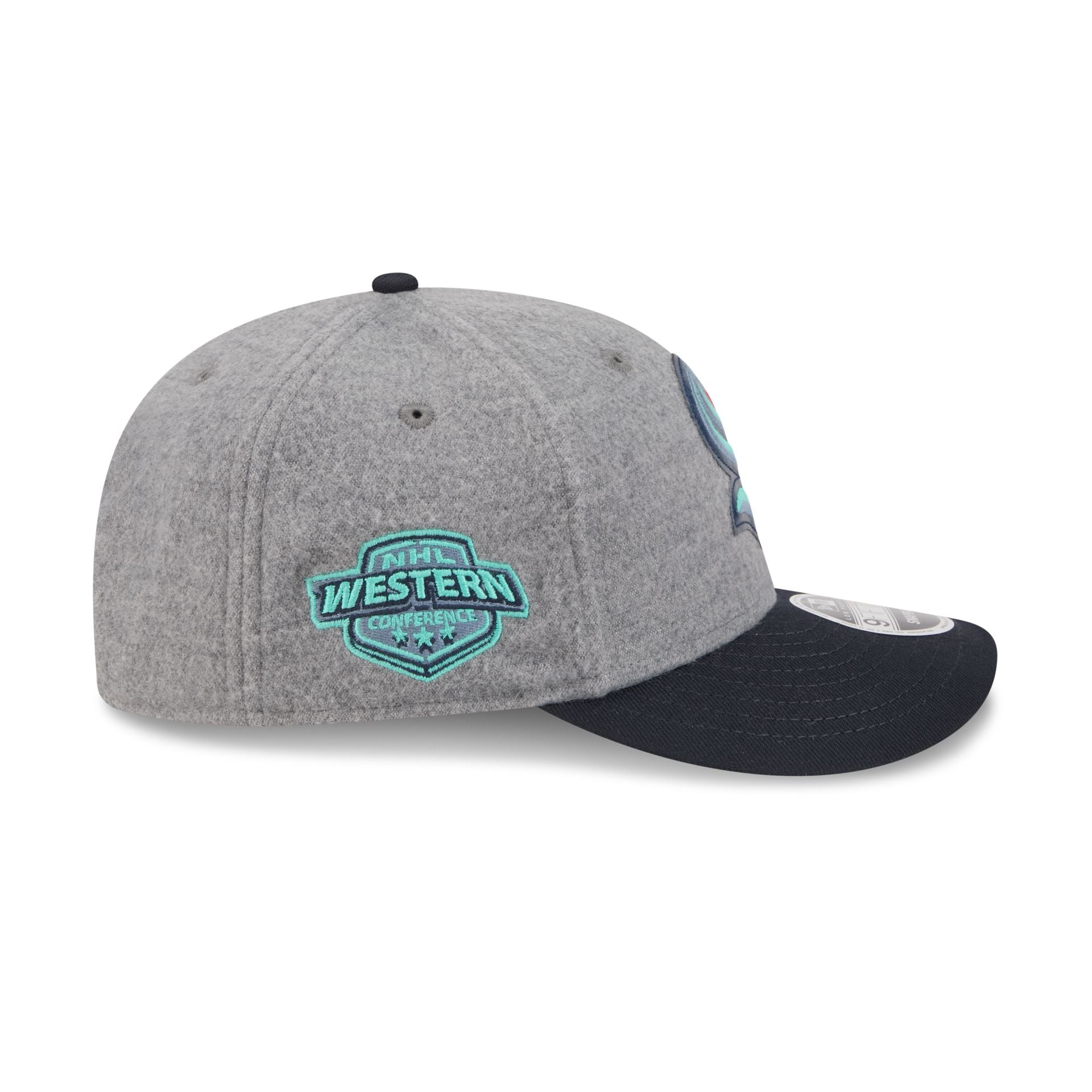 Seattle Kraken Heather Gray Wool Low Profile 9FIFTY Snapback Hat