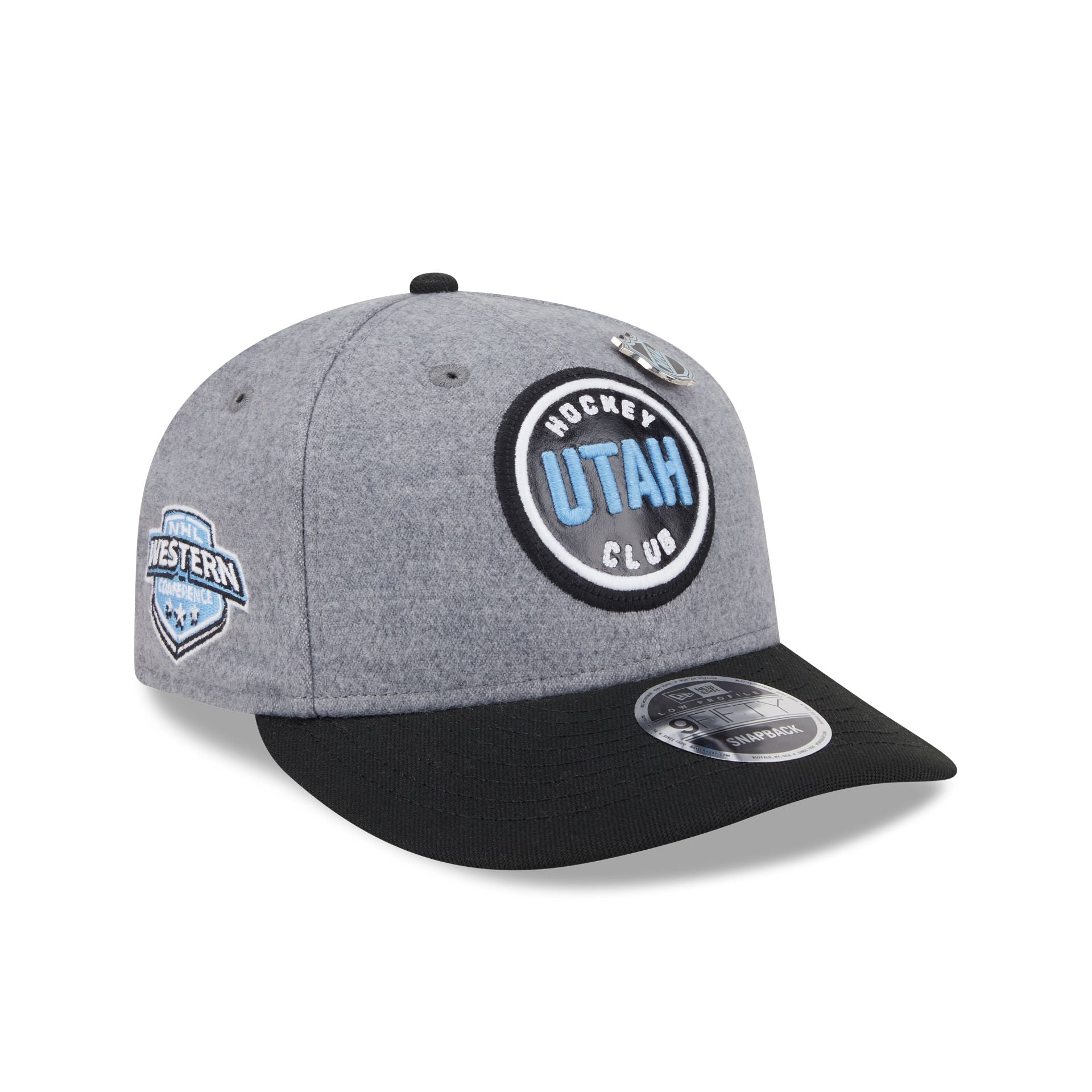 Utah Mammoth Heather Gray Wool Low Profile 9FIFTY Snapback Hat - Nextgenmallstore