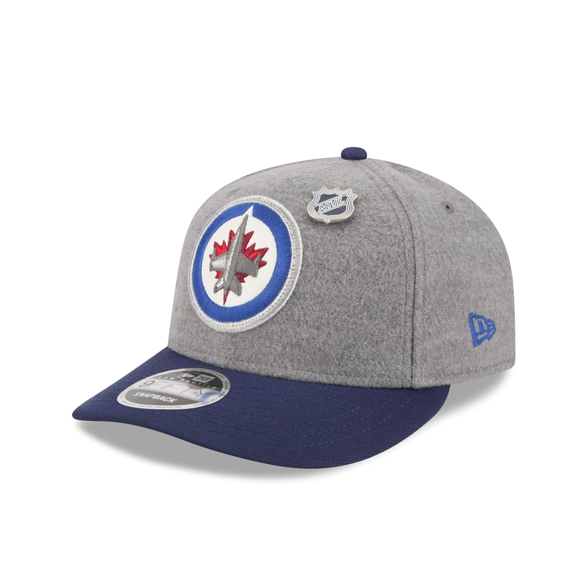 Winnipeg Jets Heather Gray Wool Low Profile 9FIFTY Snapback Hat