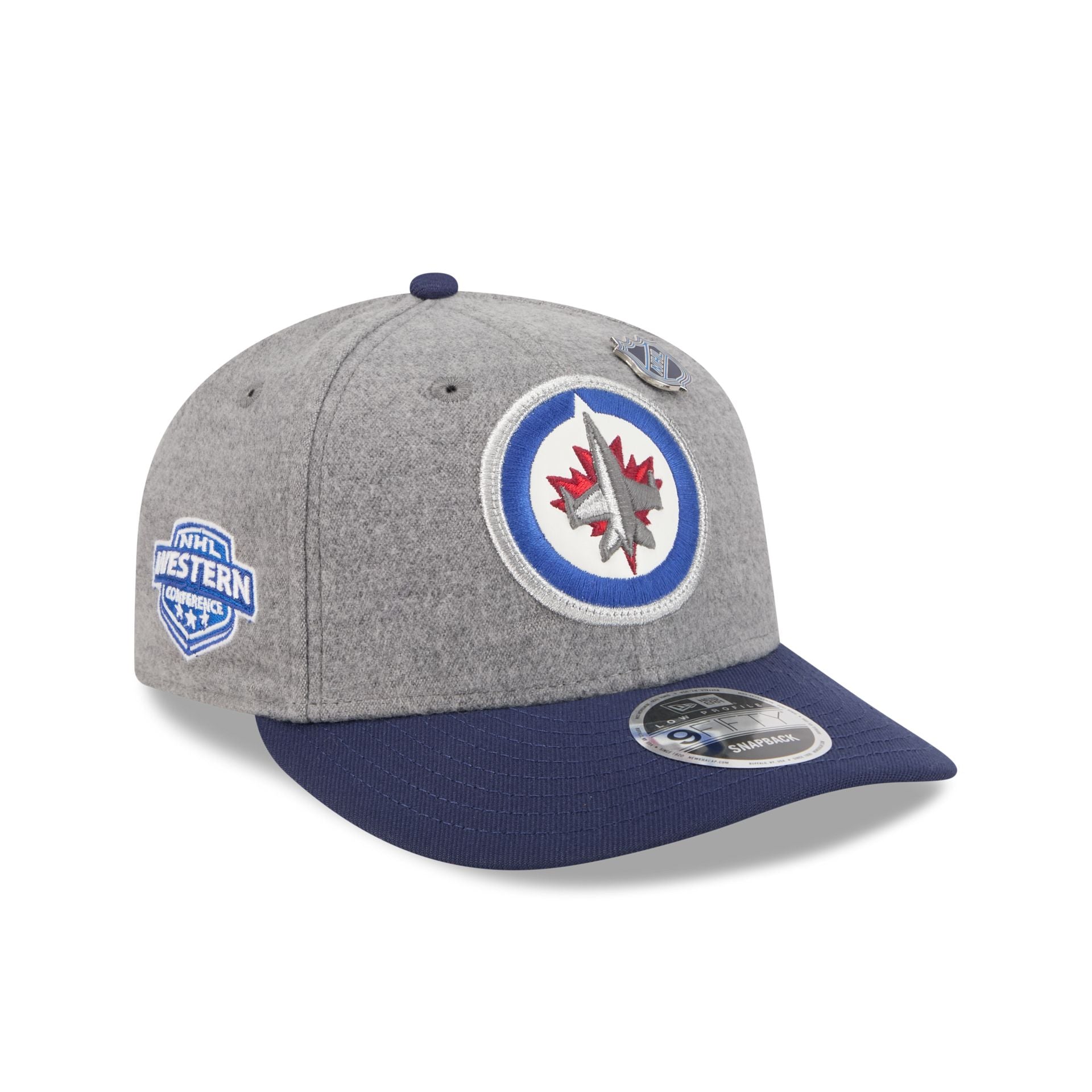 Winnipeg Jets Heather Gray Wool Low Profile 9FIFTY Snapback Hat - Nextgenmallstore