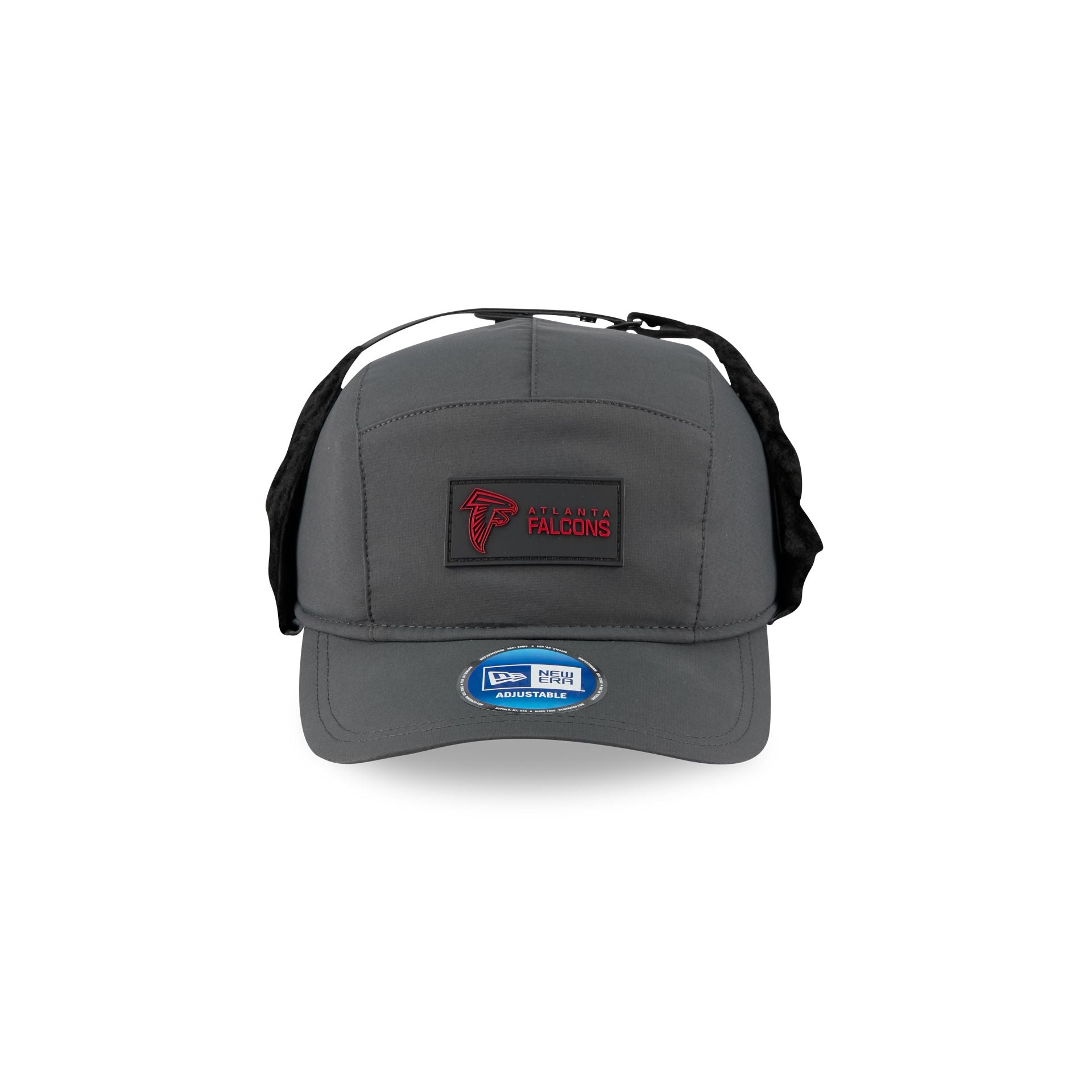 Atlanta Falcons 2025 Sideline Cold Weather Steel Clouds Runner Dogear Adjustable Hat