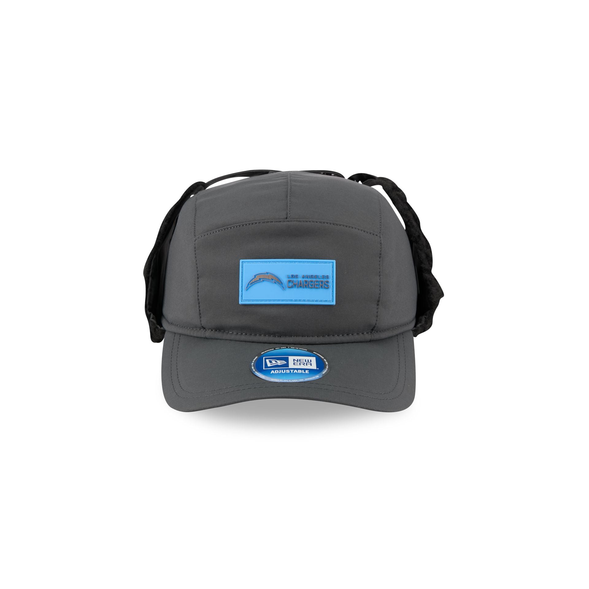 Los Angeles Chargers 2025 Sideline Cold Weather Steel Clouds Runner Dogear Adjustable Hat