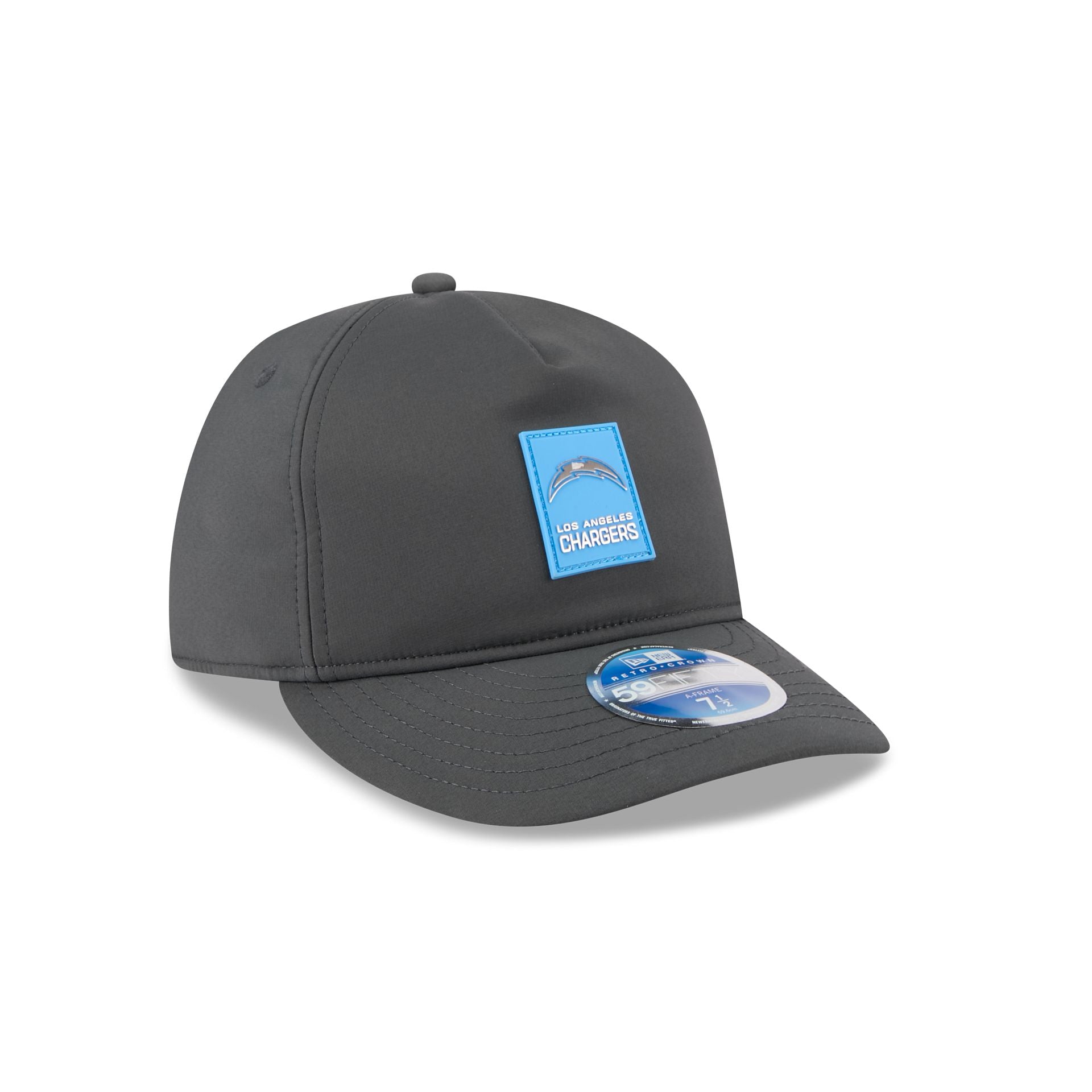 Los Angeles Chargers 2025 Sideline Cold Weather Steel Clouds Retro Crown 59FIFTY A-Frame Fitted Hat