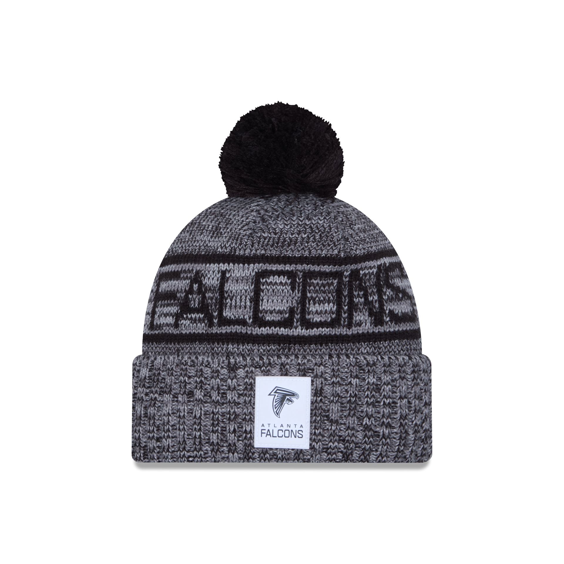 Atlanta Falcons 2025 Sideline Cold Weather Gray Pom Knit Hat