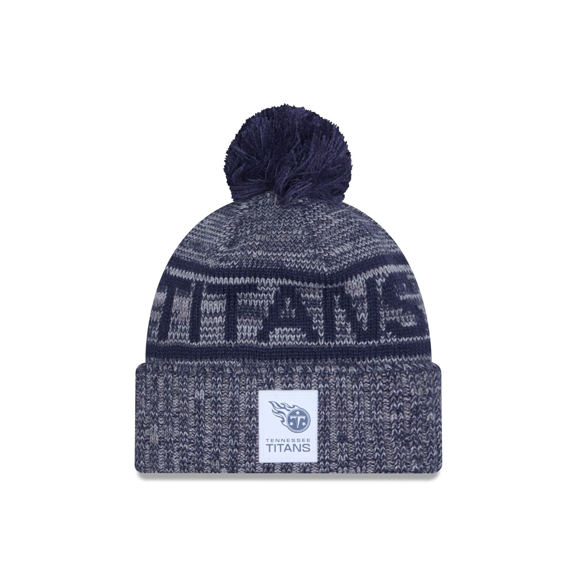 Tennessee Titans 2025 Sideline Cold Weather Gray Pom Knit Hat