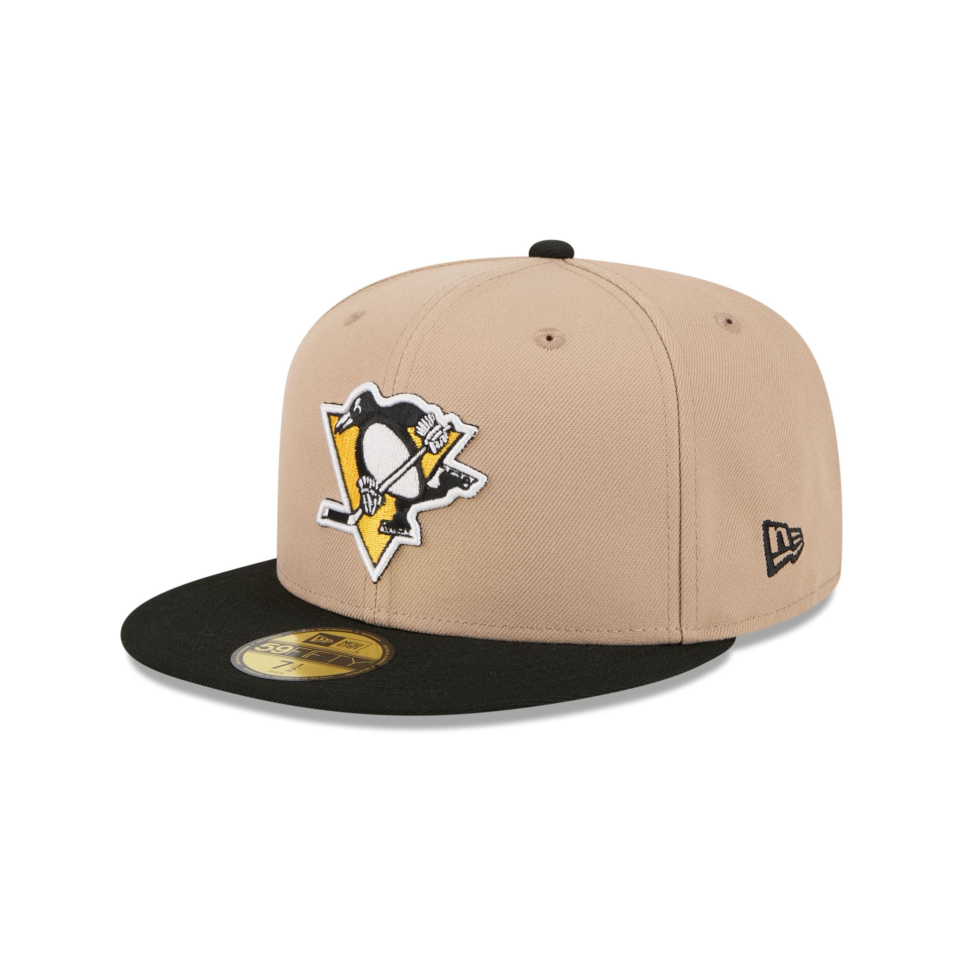 Pittsburgh Penguins Camel 59FIFTY Fitted Hat - Nextgenmallstore