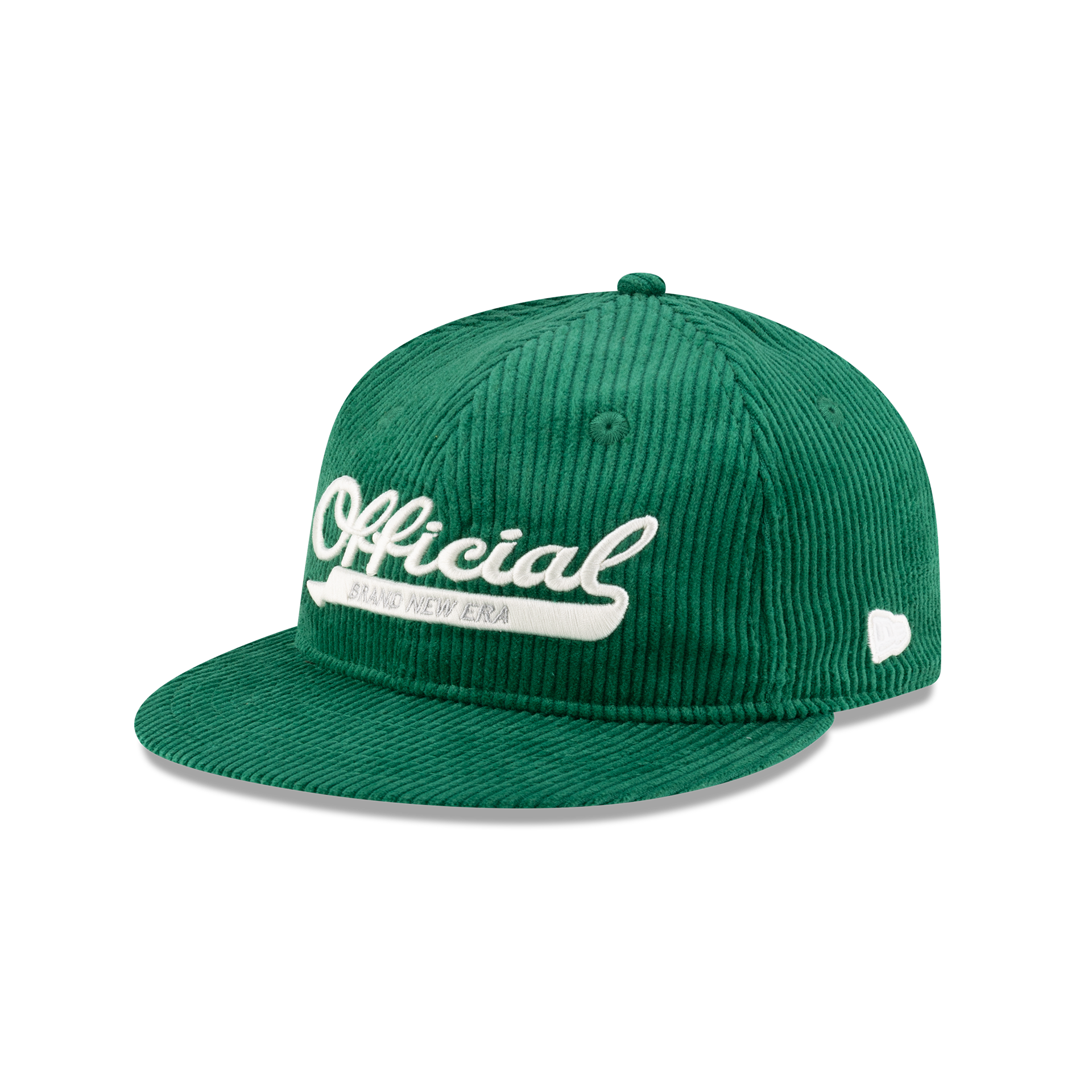 New Era Branded Official Corduroy Kelly Green Retro Crown 9FIFTY Snapback Hat