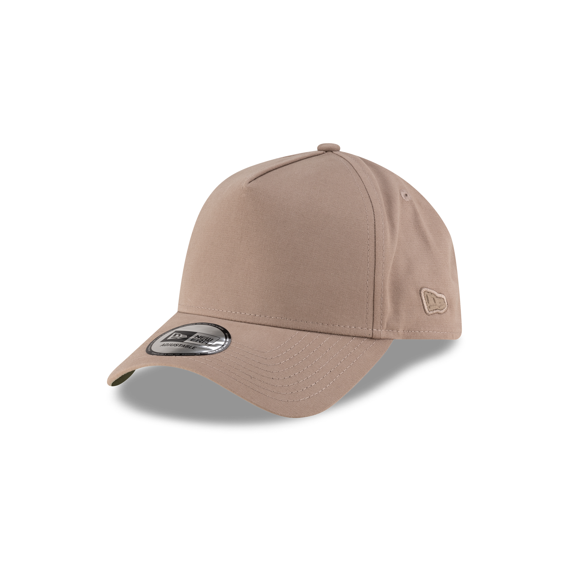 New Era Branded High Twist Taupe Gray 9FORTY A-Frame Adjustable Hat - Nextgenmallstore