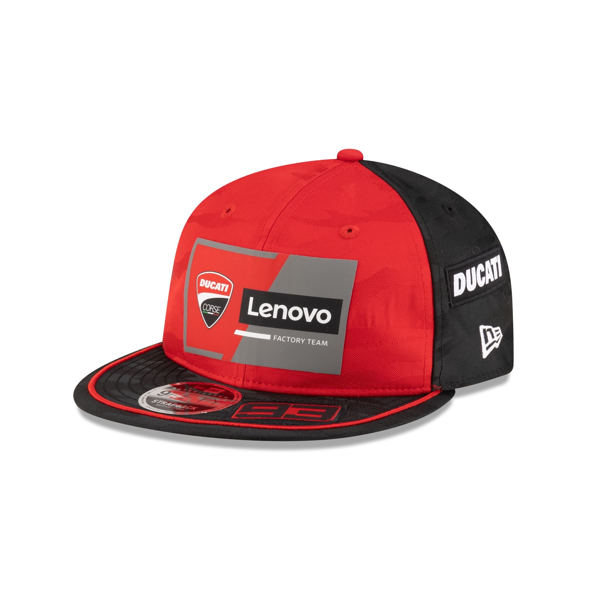 Ducati Lenovo Team MotoGP Marc Marquez Teamline Retro Crown 9FIFTY Strapback Hat - Nextgenmallstore