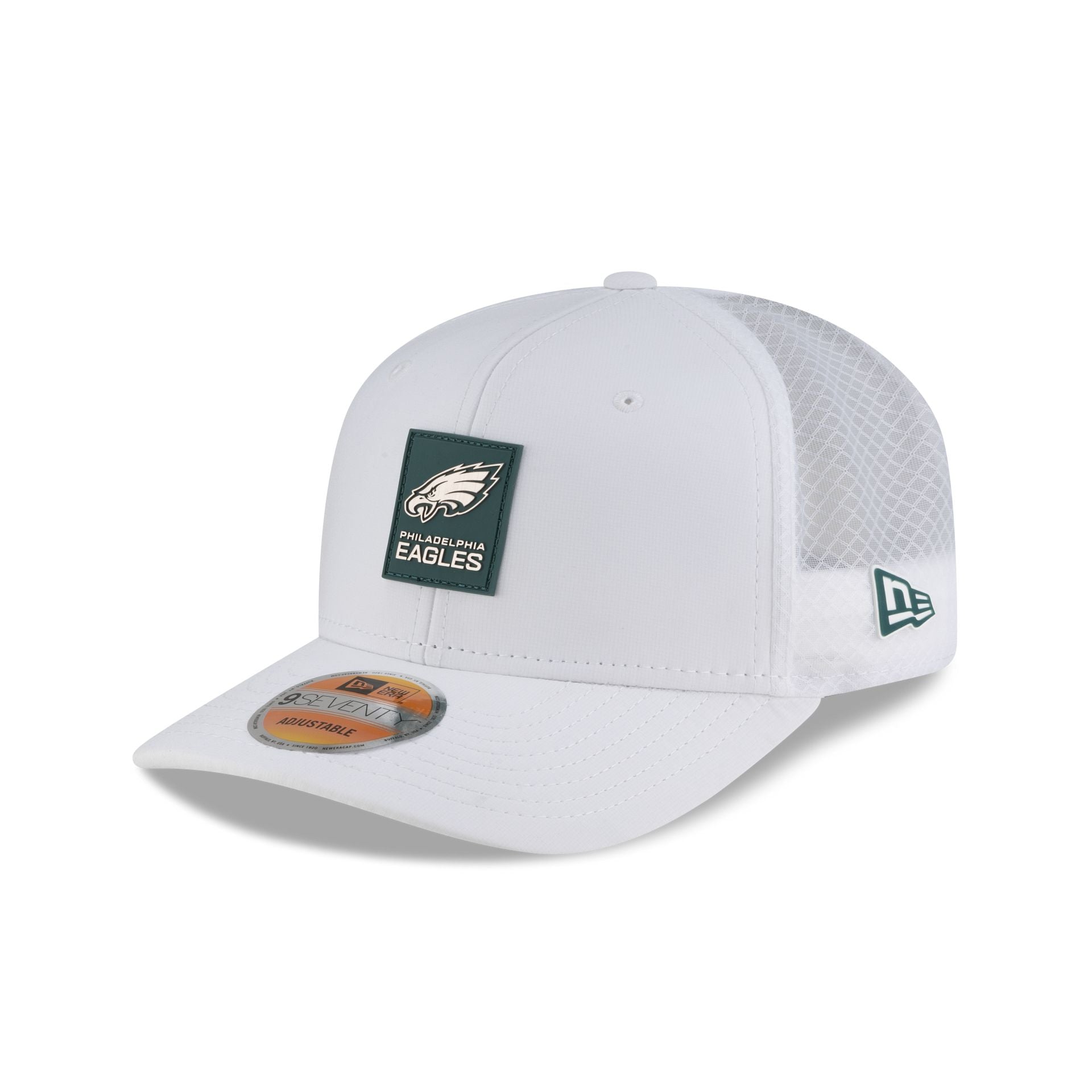 Philadelphia Eagles 2025 Sideline Hot Weather White 9SEVENTY Trucker Hat