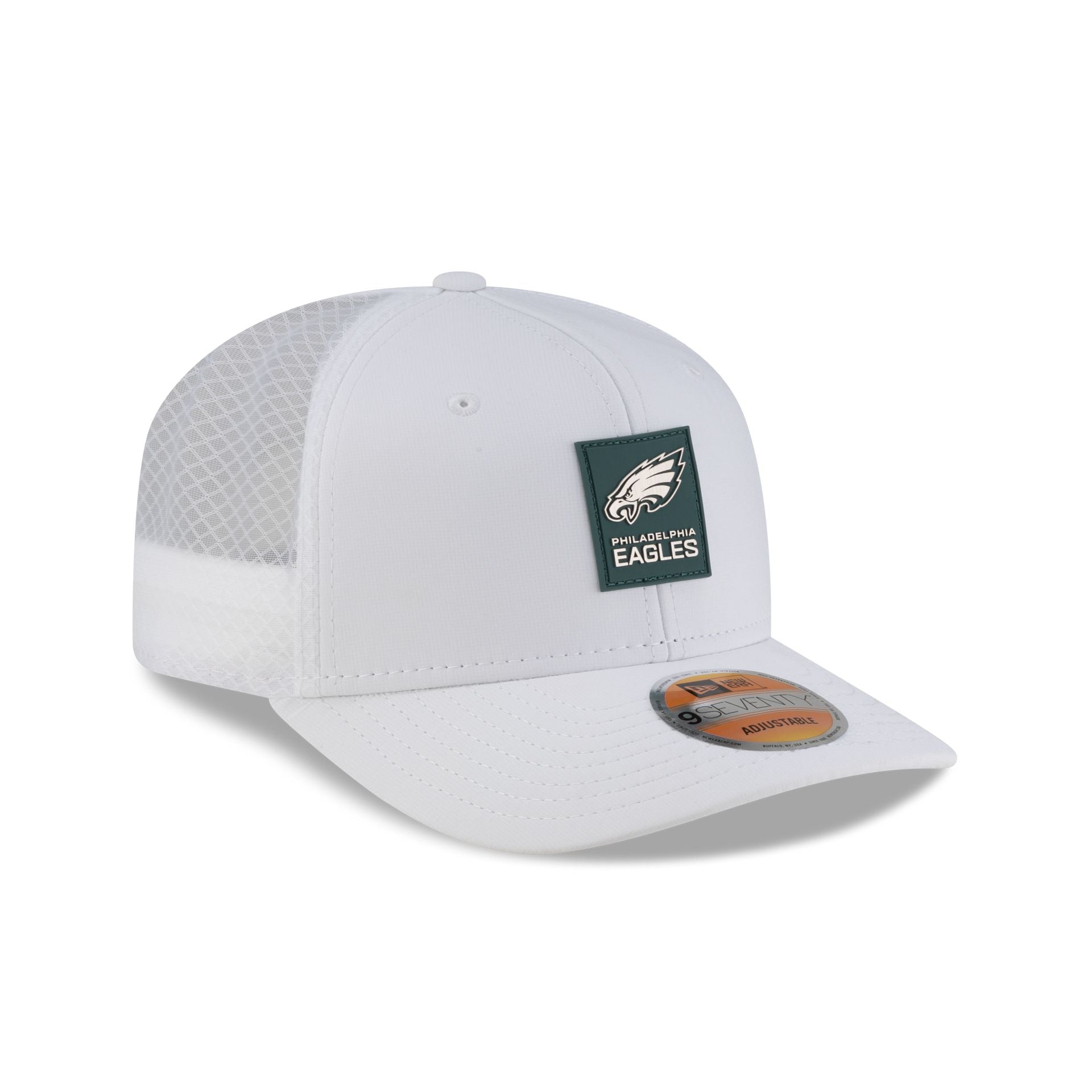 Philadelphia Eagles 2025 Sideline Hot Weather White 9SEVENTY Trucker Hat