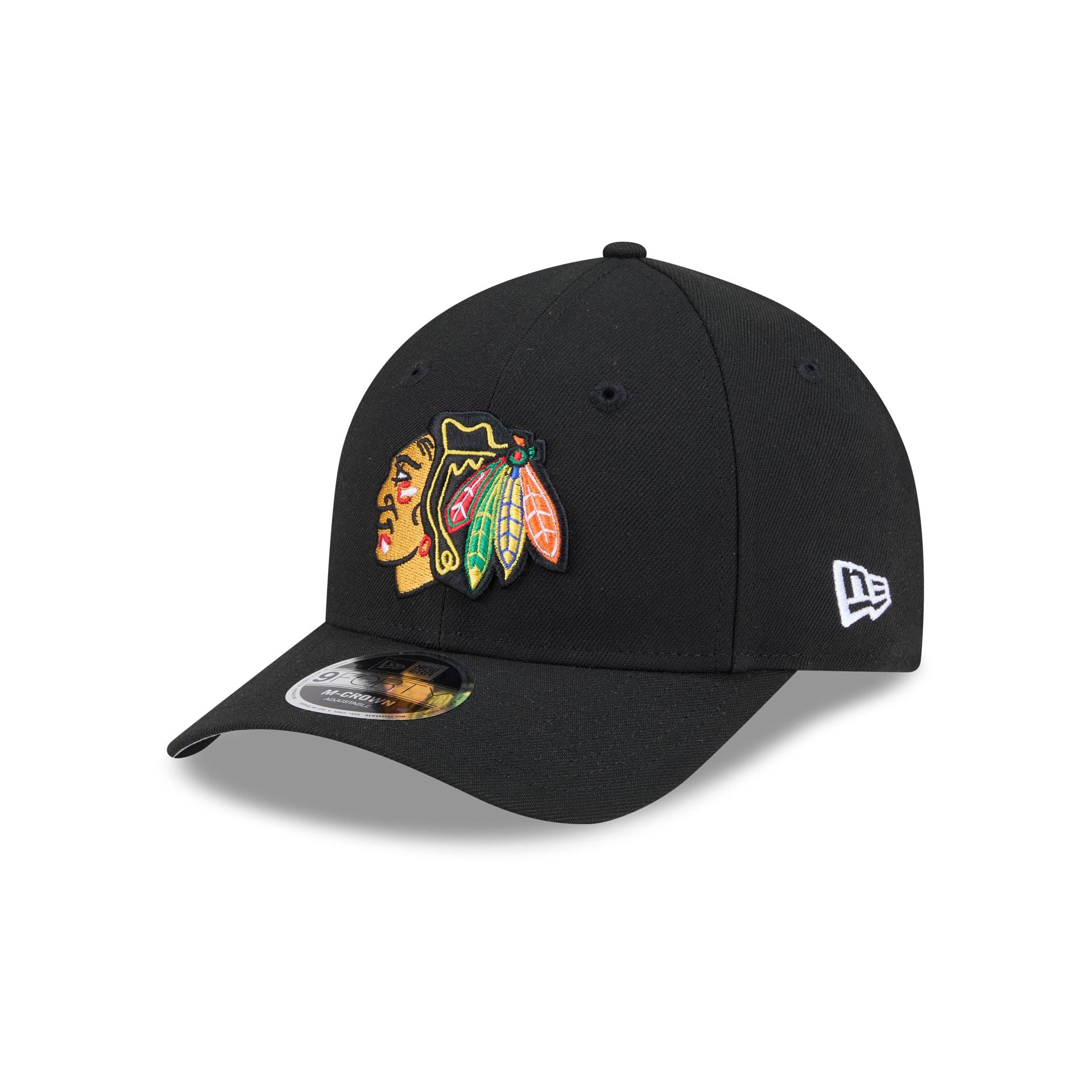 Chicago Blackhawks Team Black 9FORTY M-Crown Snapback Hat - Nextgenmallstore