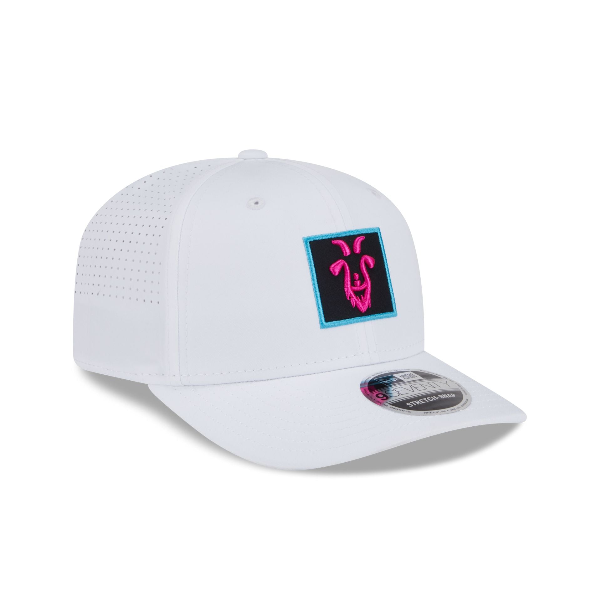 RangeGoats GC White 9SEVENTY Stretch-Snap Hat