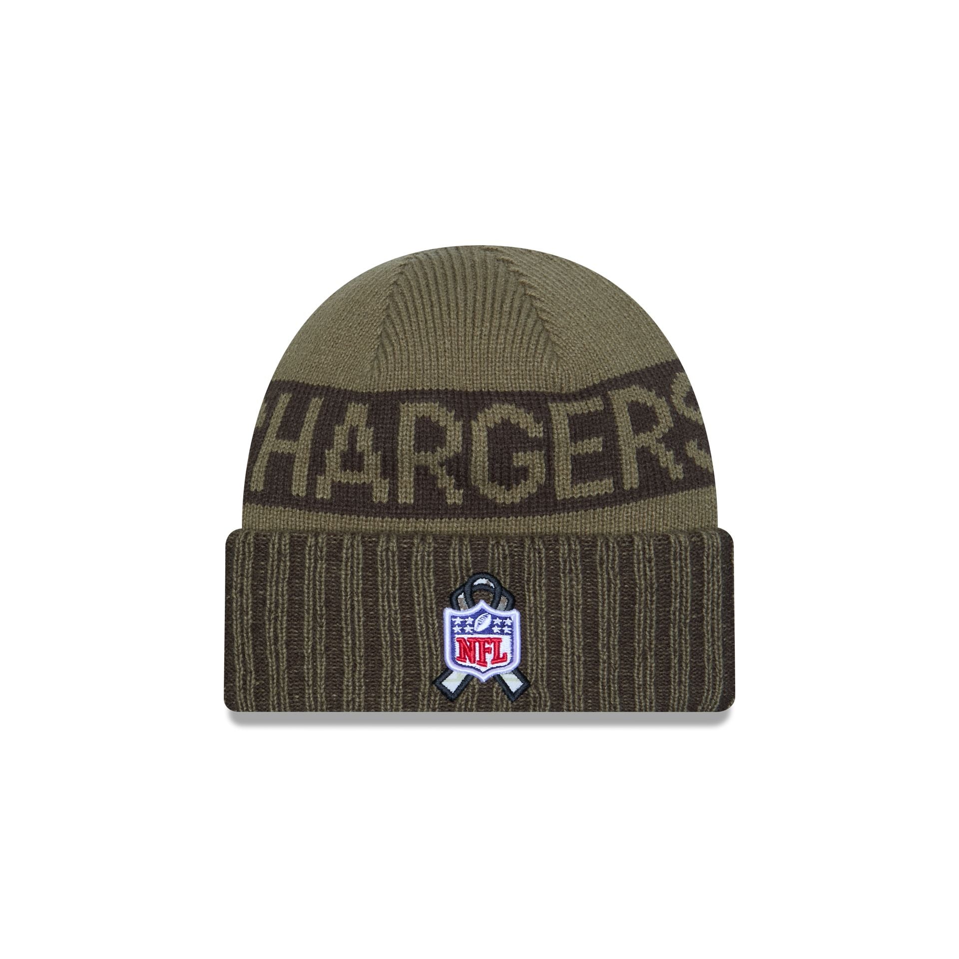 Los Angeles Chargers 2025 Salute to Service Cuff Knit Hat