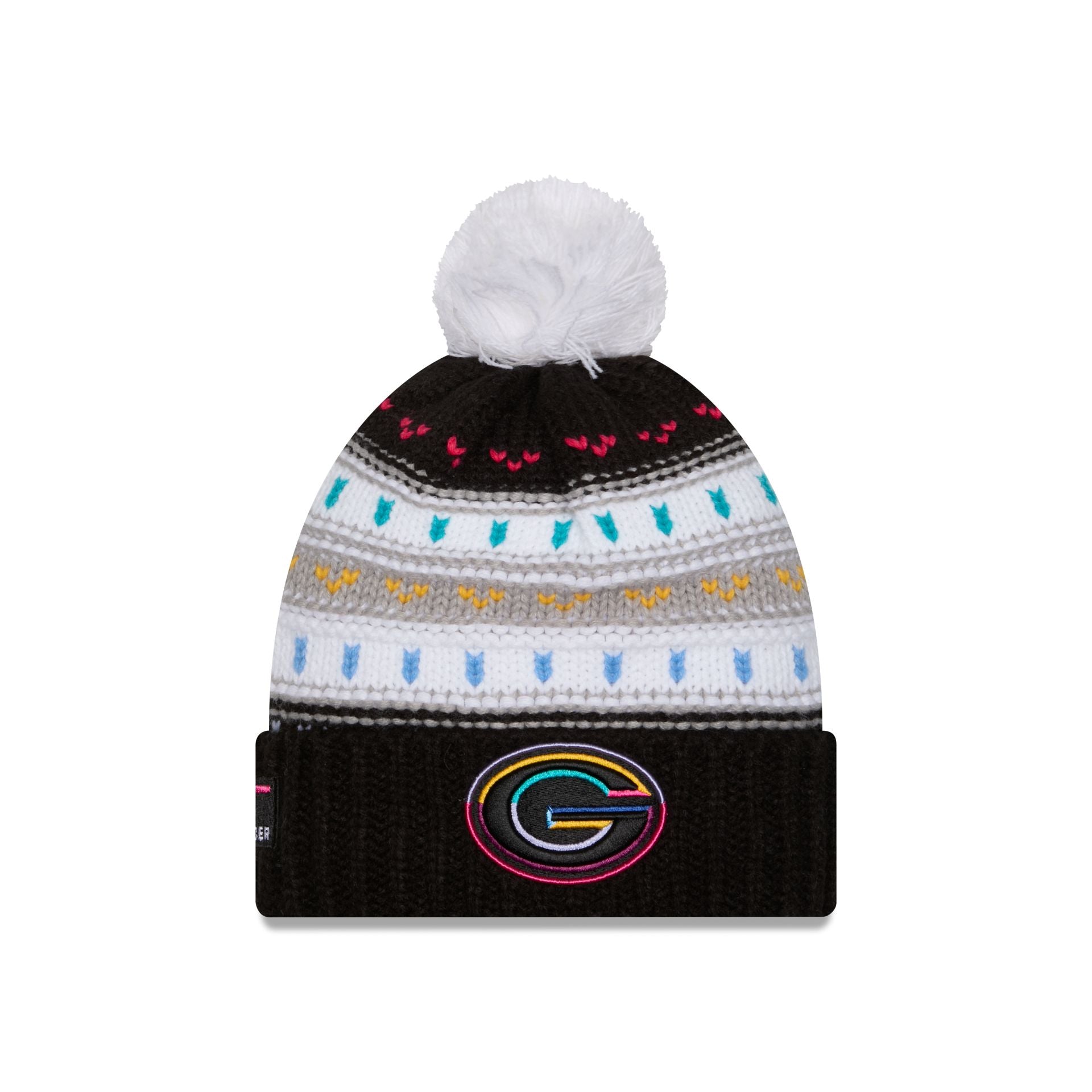 Green Bay Packers 2025 Crucial Catch Women's Pom Knit Hat