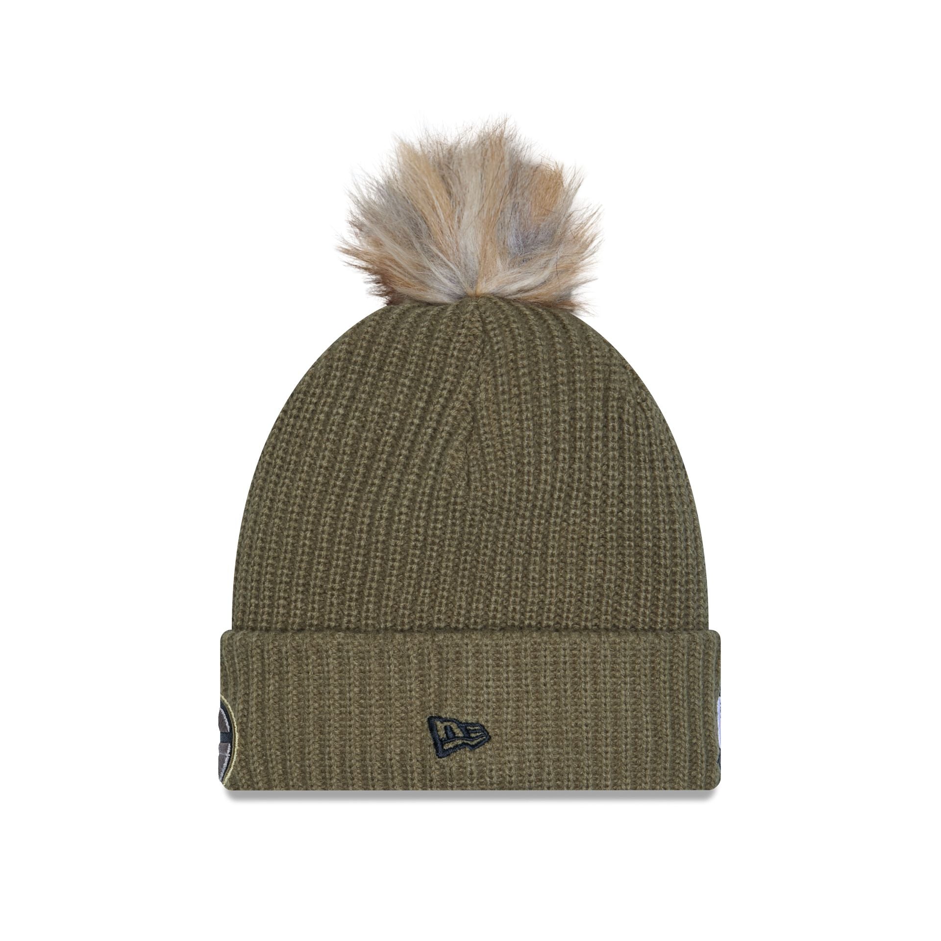 Green Bay Packers 2025 Salute to Service Women's Pom Knit Hat