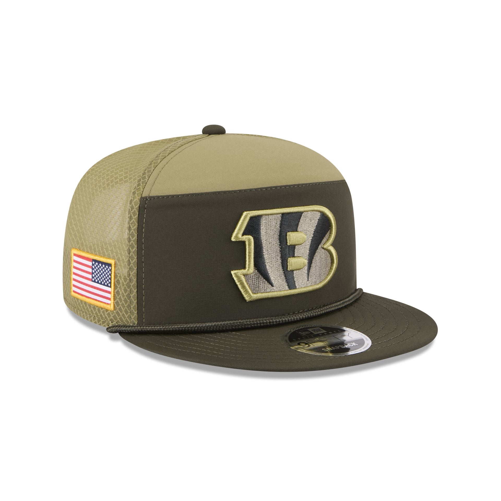 Cincinnati Bengals 2025 Salute to Service Split Panel 9FIFTY Trucker Hat - Nextgenmallstore
