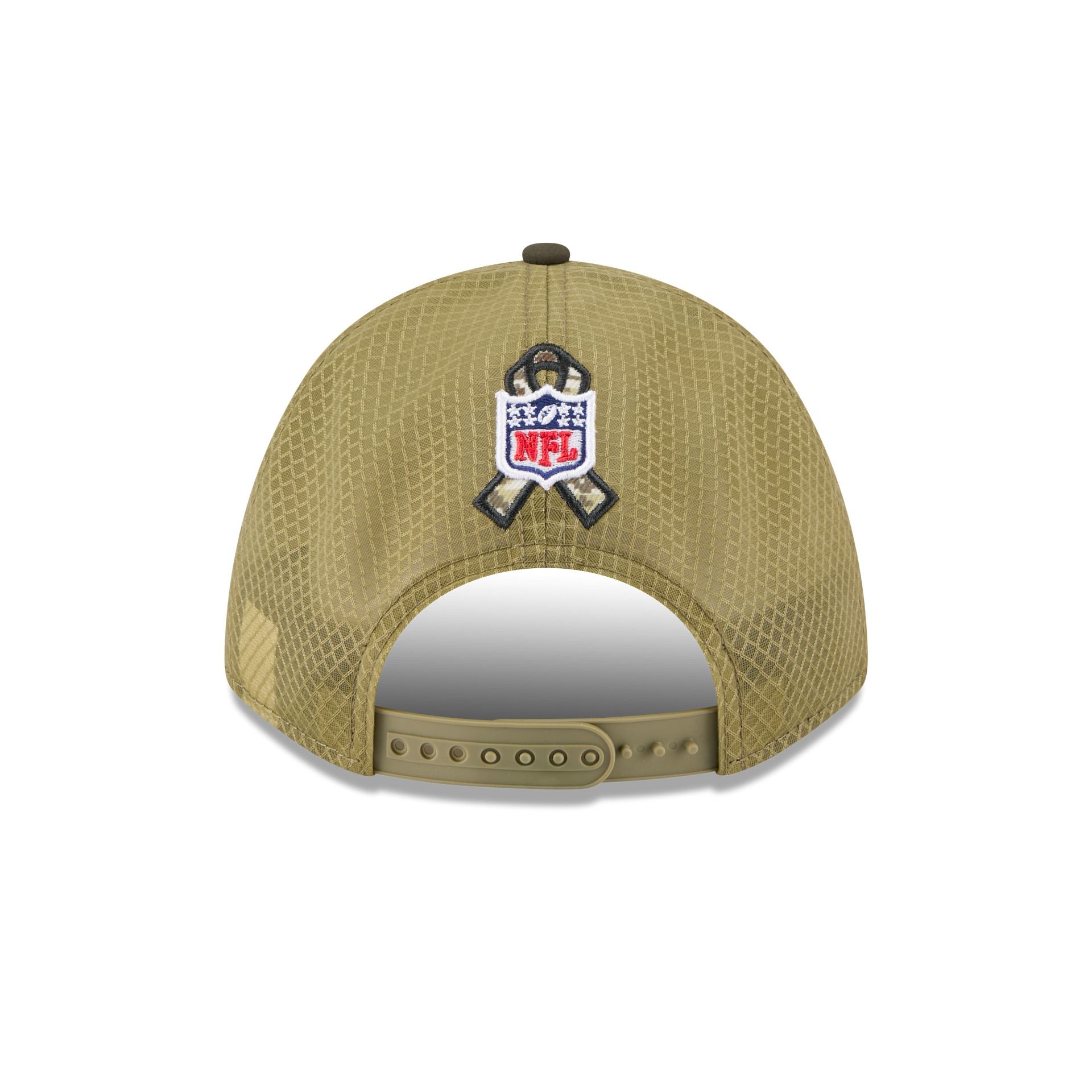 Detroit Lions 2025 Salute to Service 9FORTY M-Crown A-Frame Trucker Hat