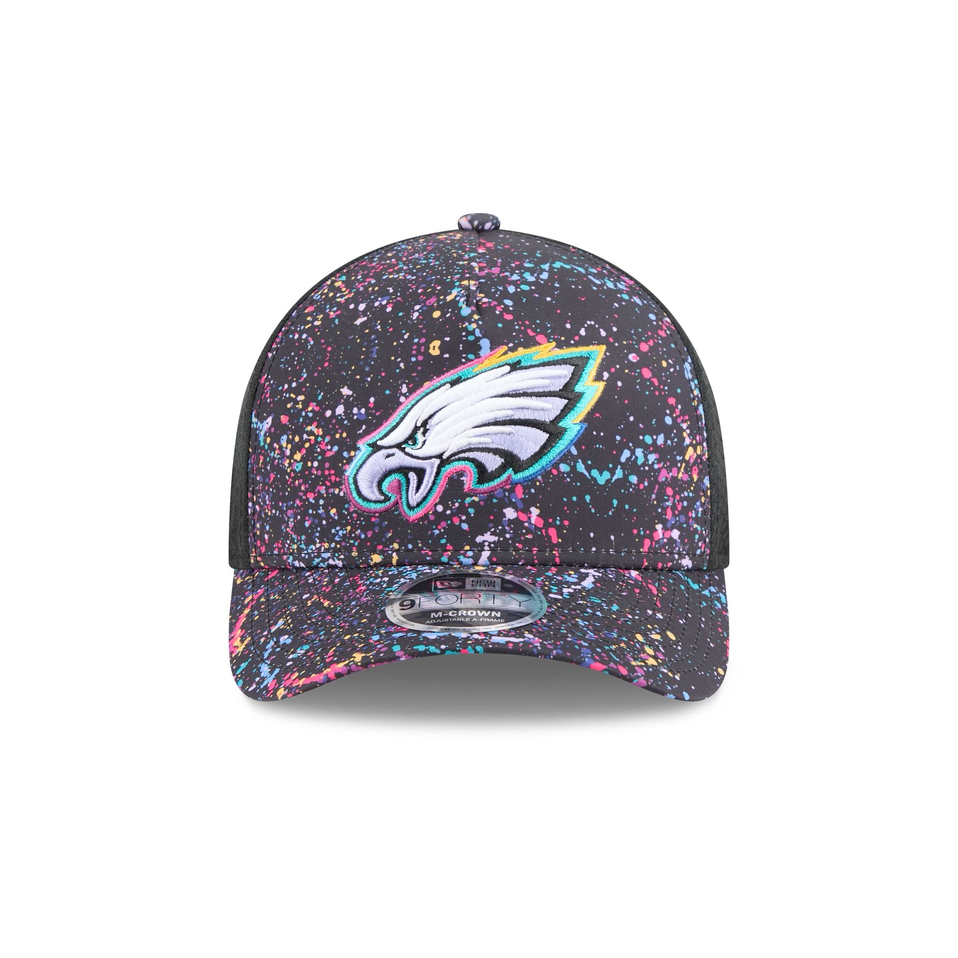 Philadelphia Eagles 2025 Crucial Catch 9FORTY M-Crown A-Frame Trucker Hat