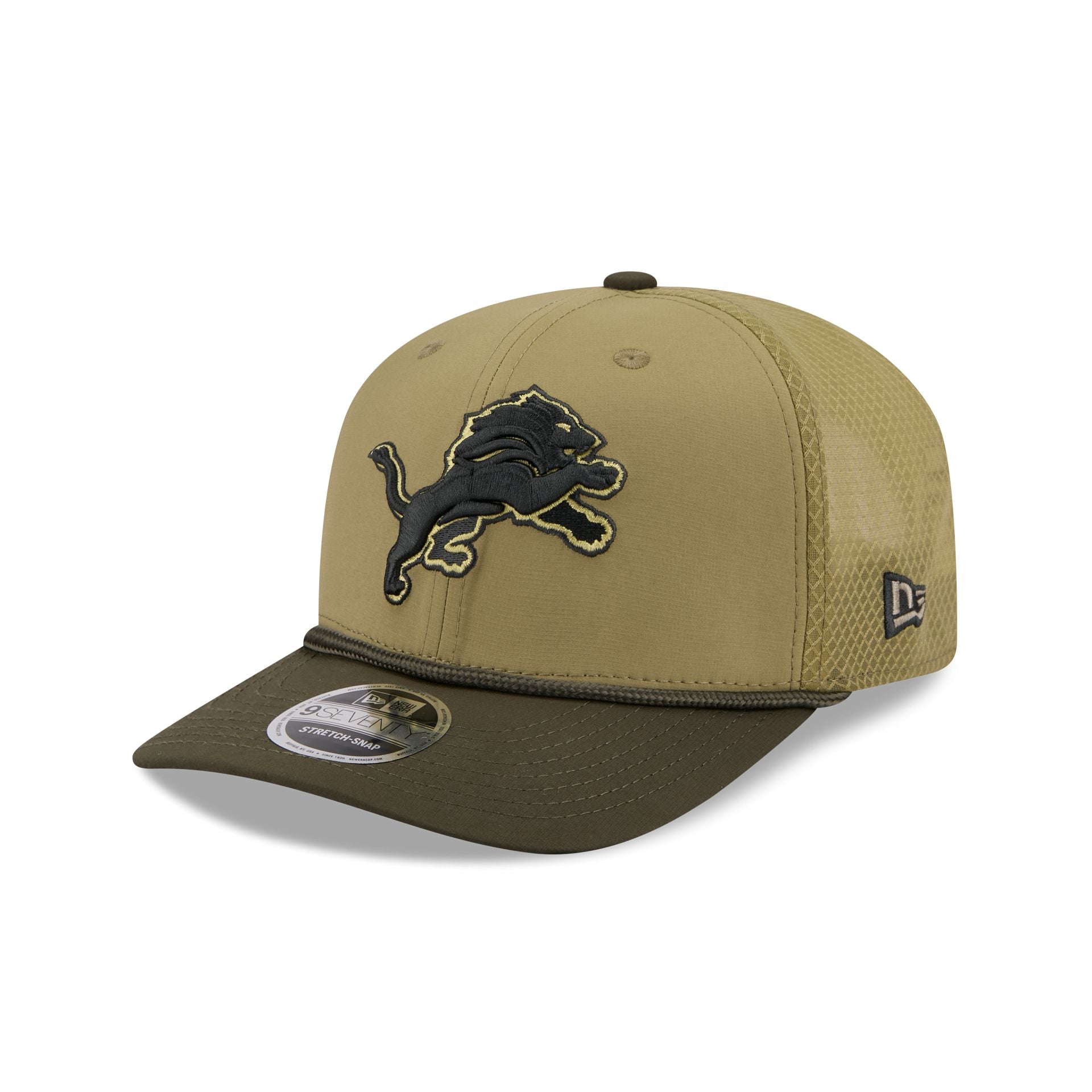 Detroit Lions 2025 Salute to Service 9SEVENTY Trucker Hat