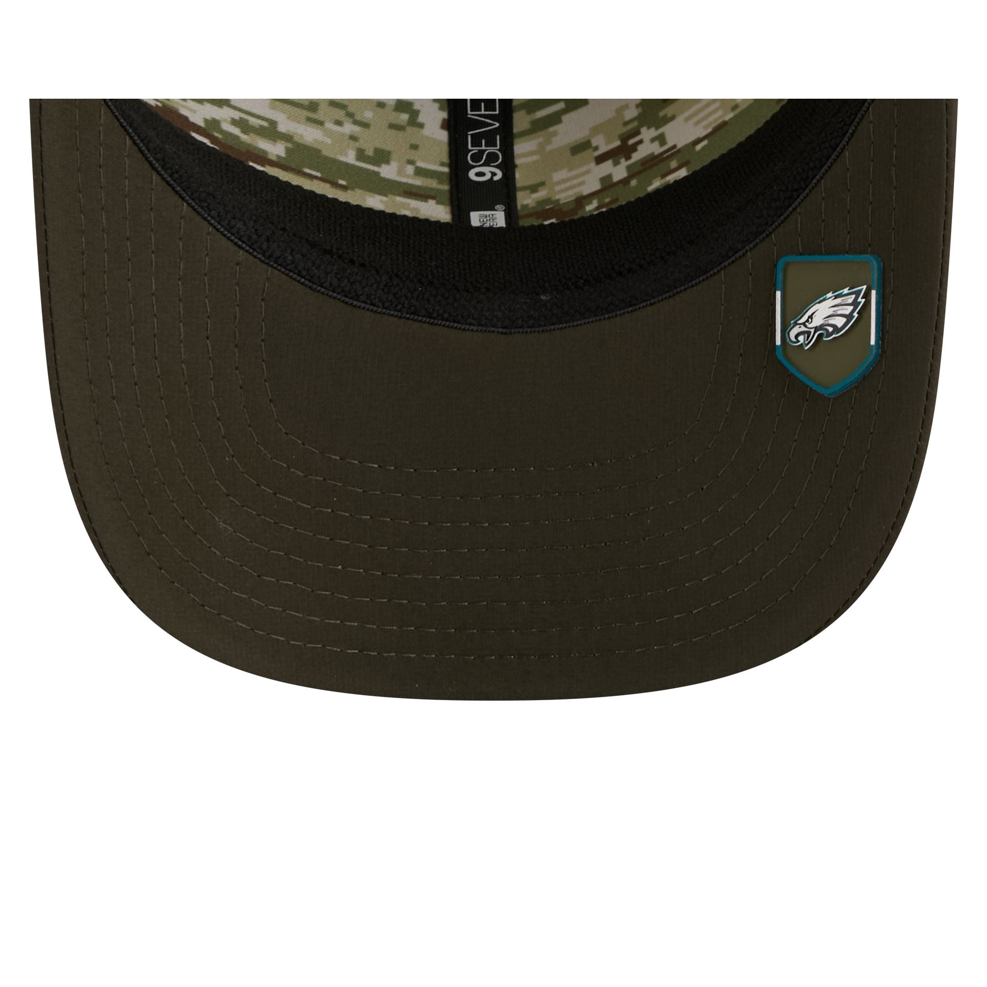 Philadelphia Eagles 2025 Salute to Service 9SEVENTY Trucker Hat