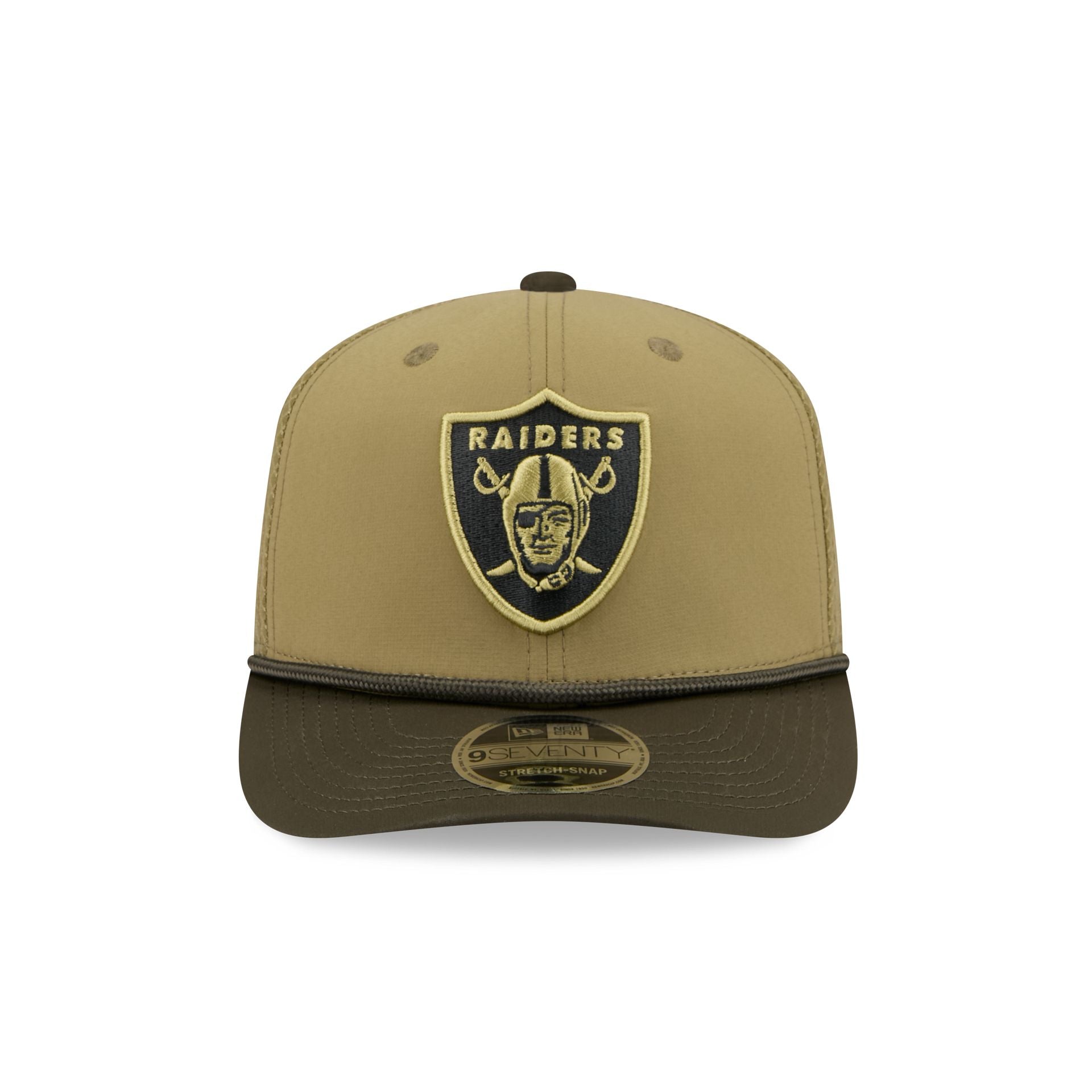 Las Vegas Raiders 2025 Salute to Service 9SEVENTY Trucker Hat