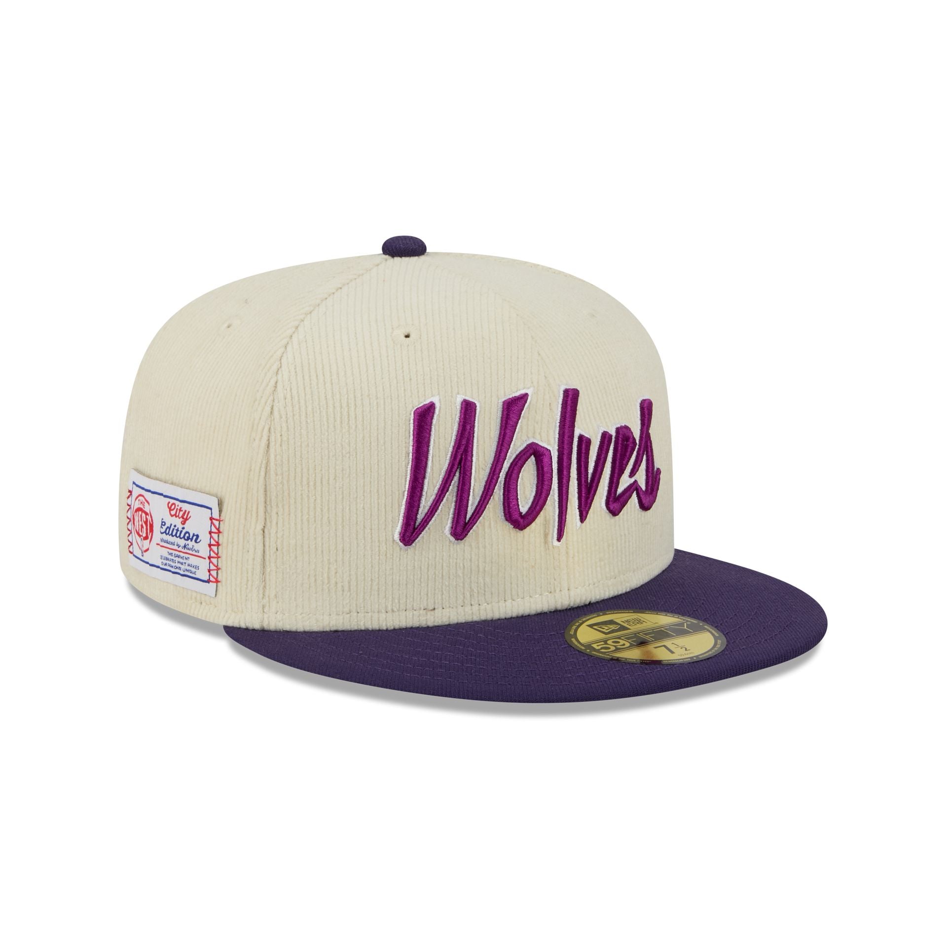 Minnesota Timberwolves 2025 City Edition Chrome White Corduroy 59FIFTY Fitted Hat - Nextgenmallstore