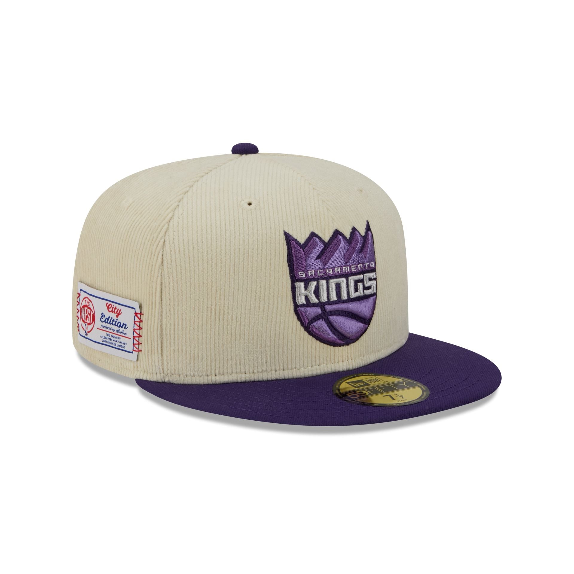 Sacramento Kings 2025 City Edition Chrome White Corduroy 59FIFTY Fitted Hat - Nextgenmallstore