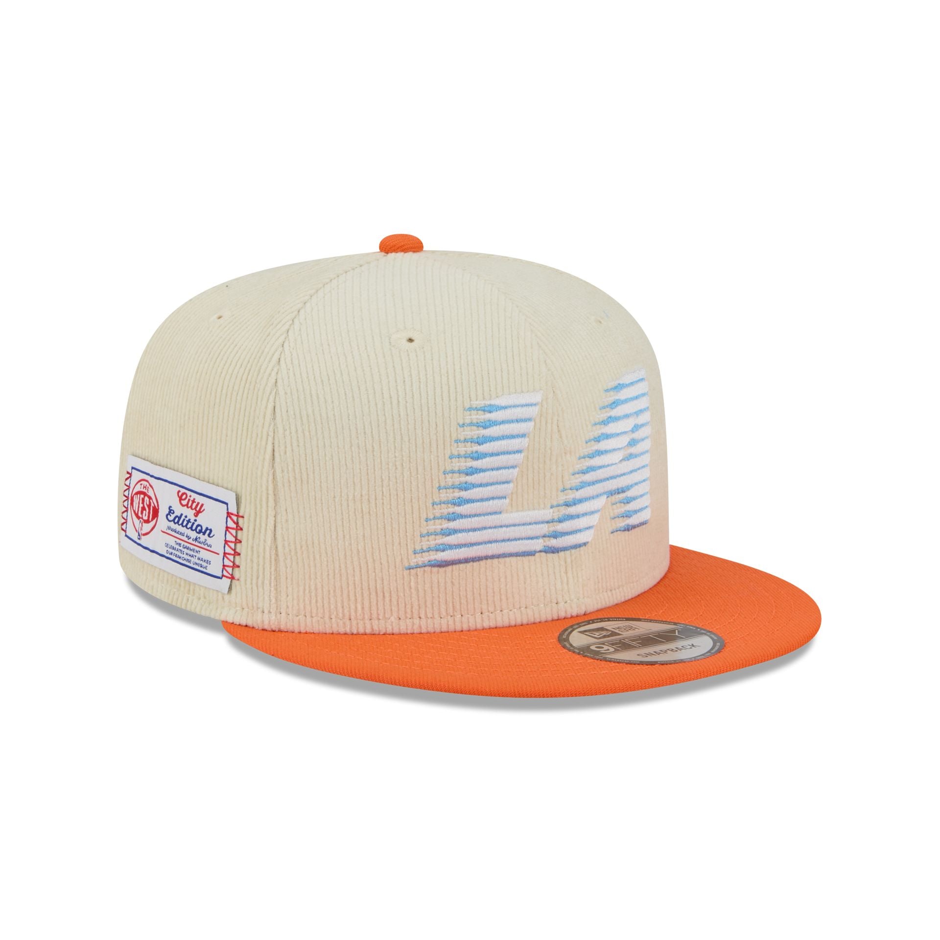 Los Angeles Clippers 2025 City Edition Chrome White Corduroy 9FIFTY Snapback Hat - Nextgenmallstore