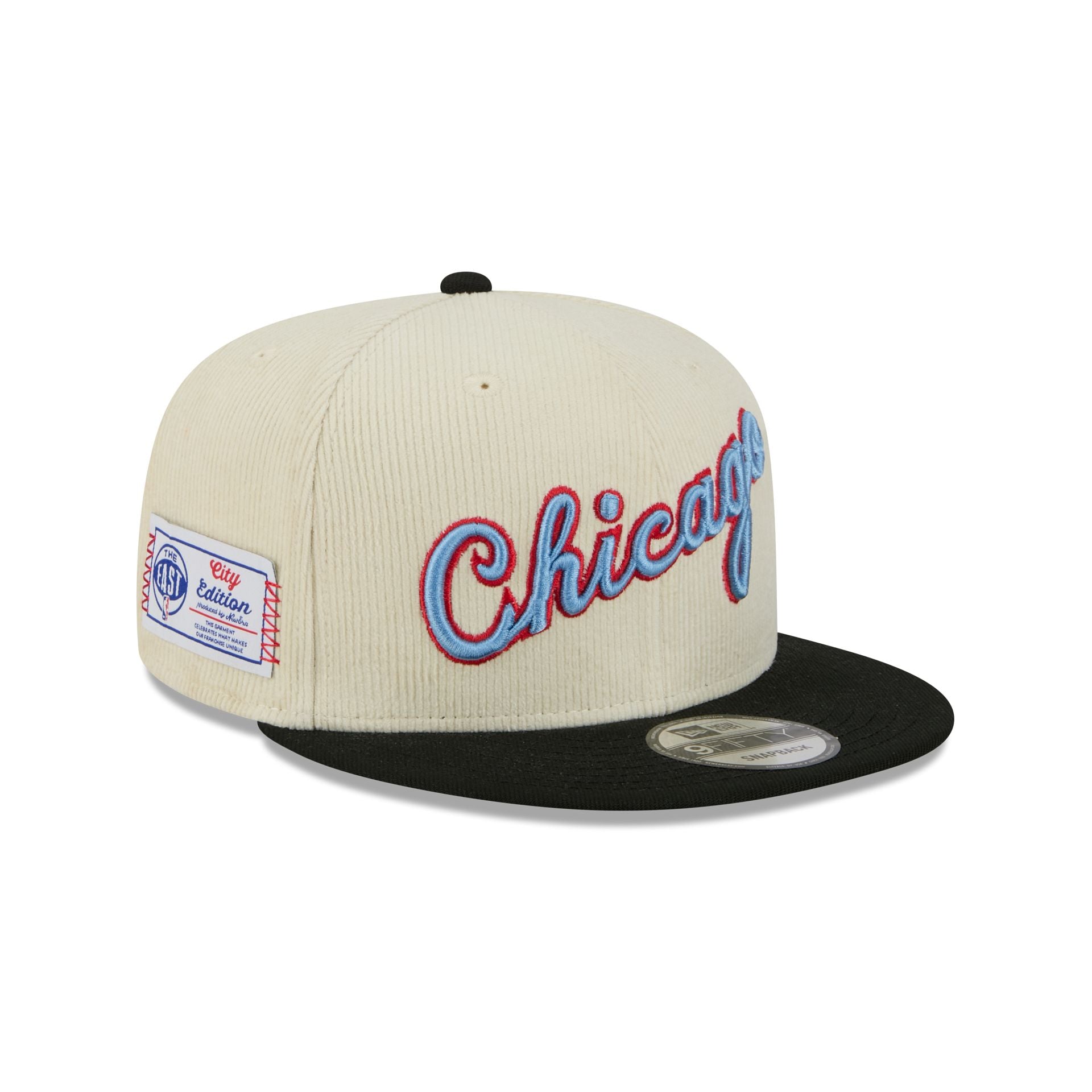 Chicago Bulls 2025 City Edition Chrome White Corduroy 9FIFTY Snapback Hat - Nextgenmallstore