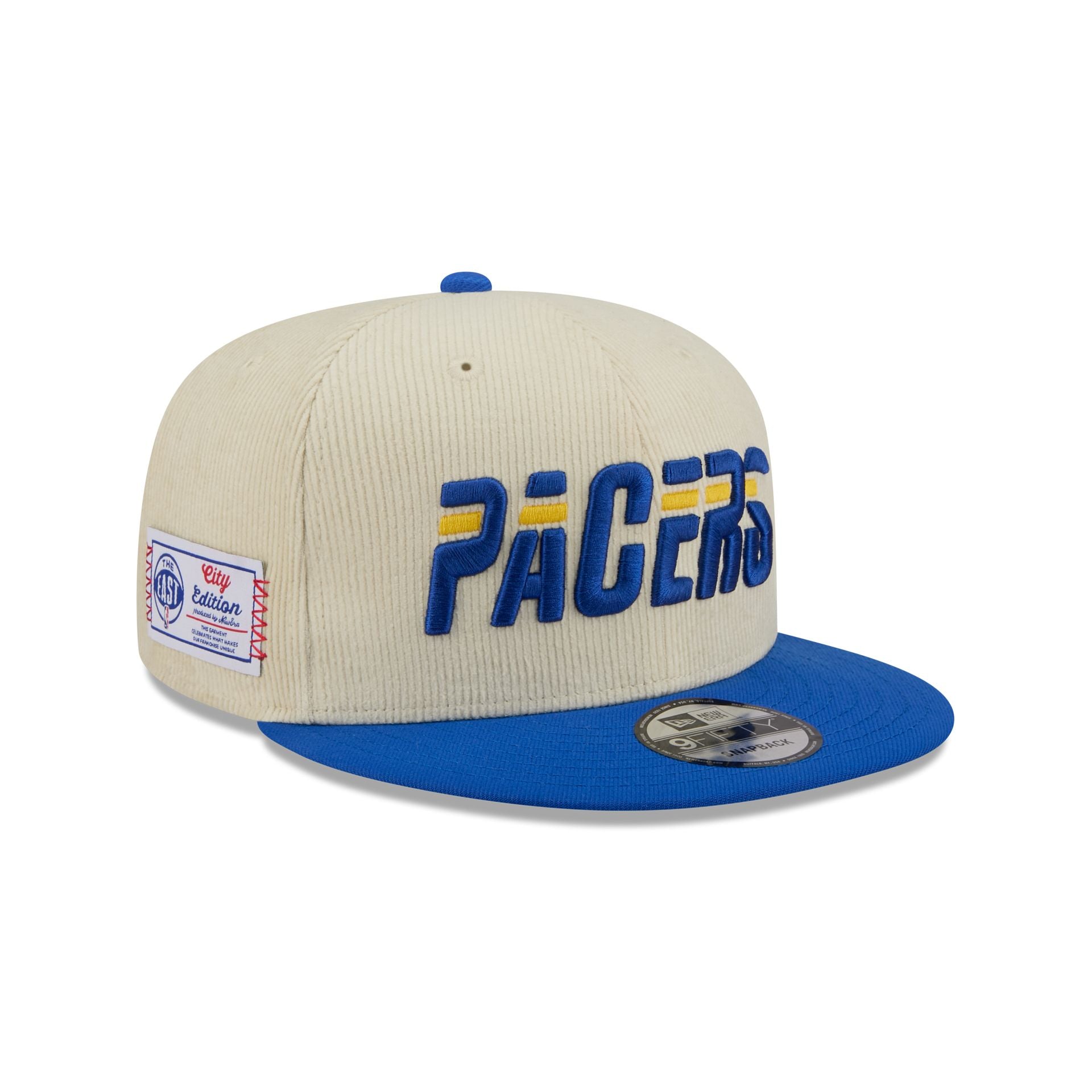 Indiana Pacers 2025 City Edition Chrome White Corduroy 9FIFTY Snapback Hat - Nextgenmallstore
