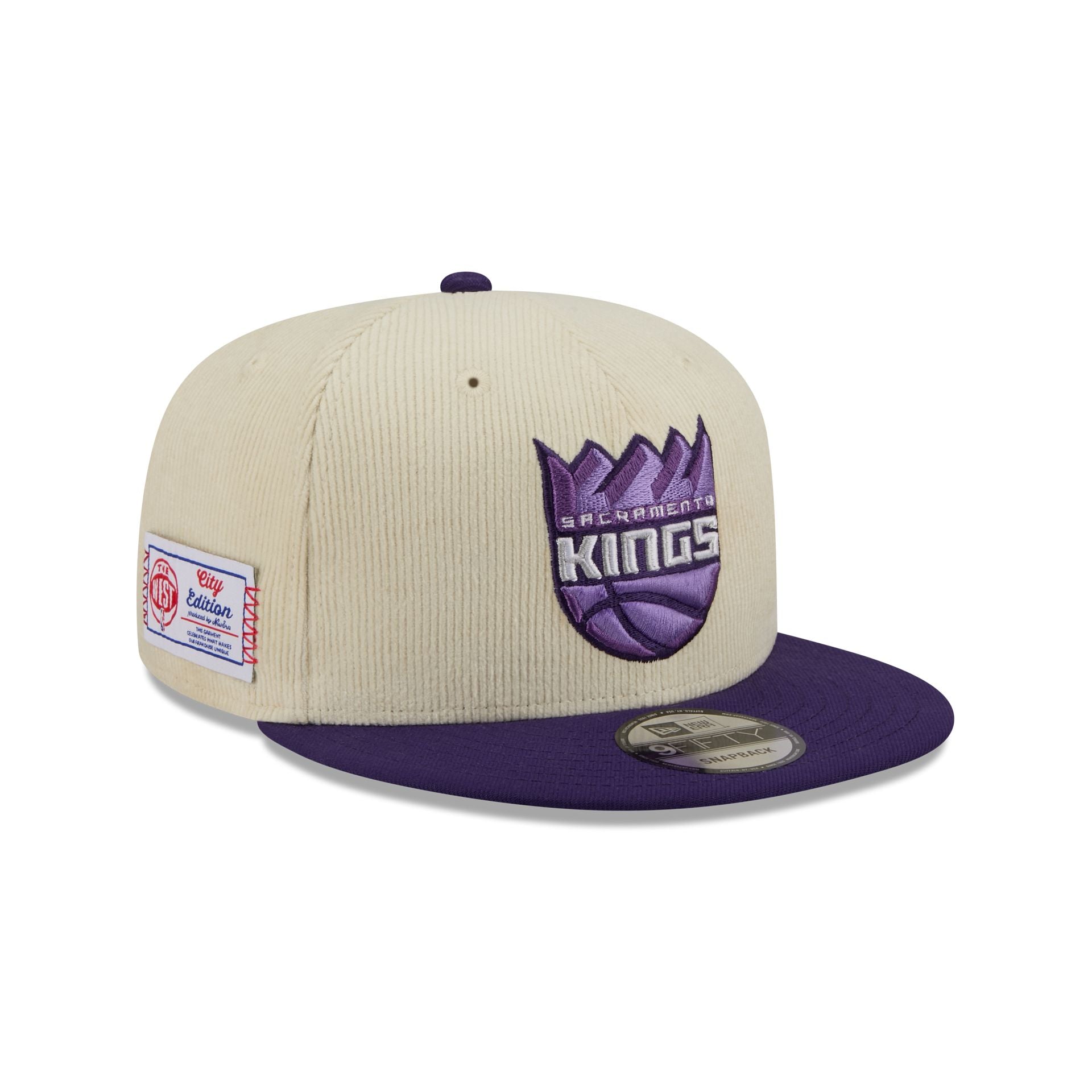 Sacramento Kings 2025 City Edition Chrome White Corduroy 9FIFTY Snapback Hat - Nextgenmallstore