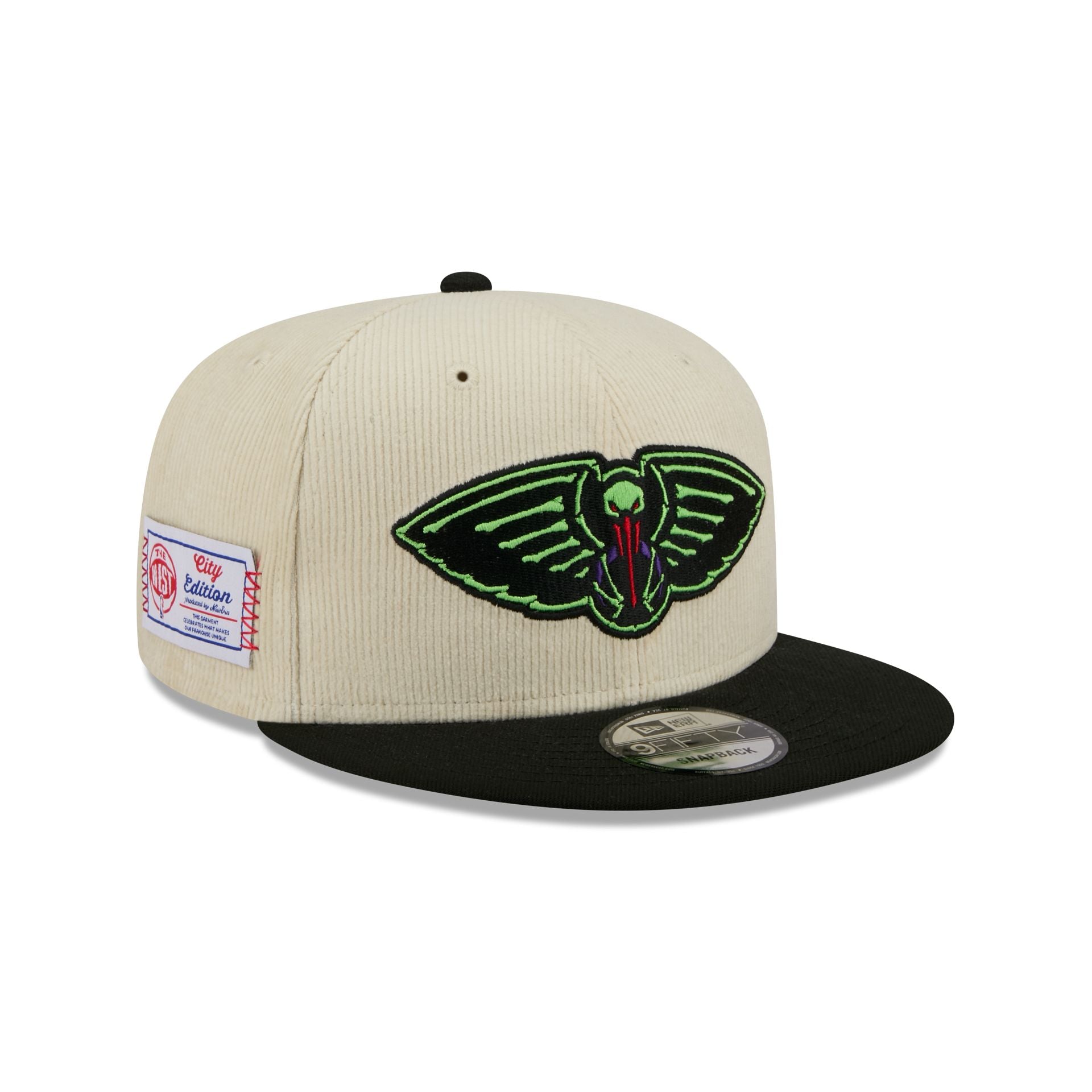 New Orleans Pelicans 2025 City Edition Chrome White Corduroy 9FIFTY Snapback Hat - Nextgenmallstore