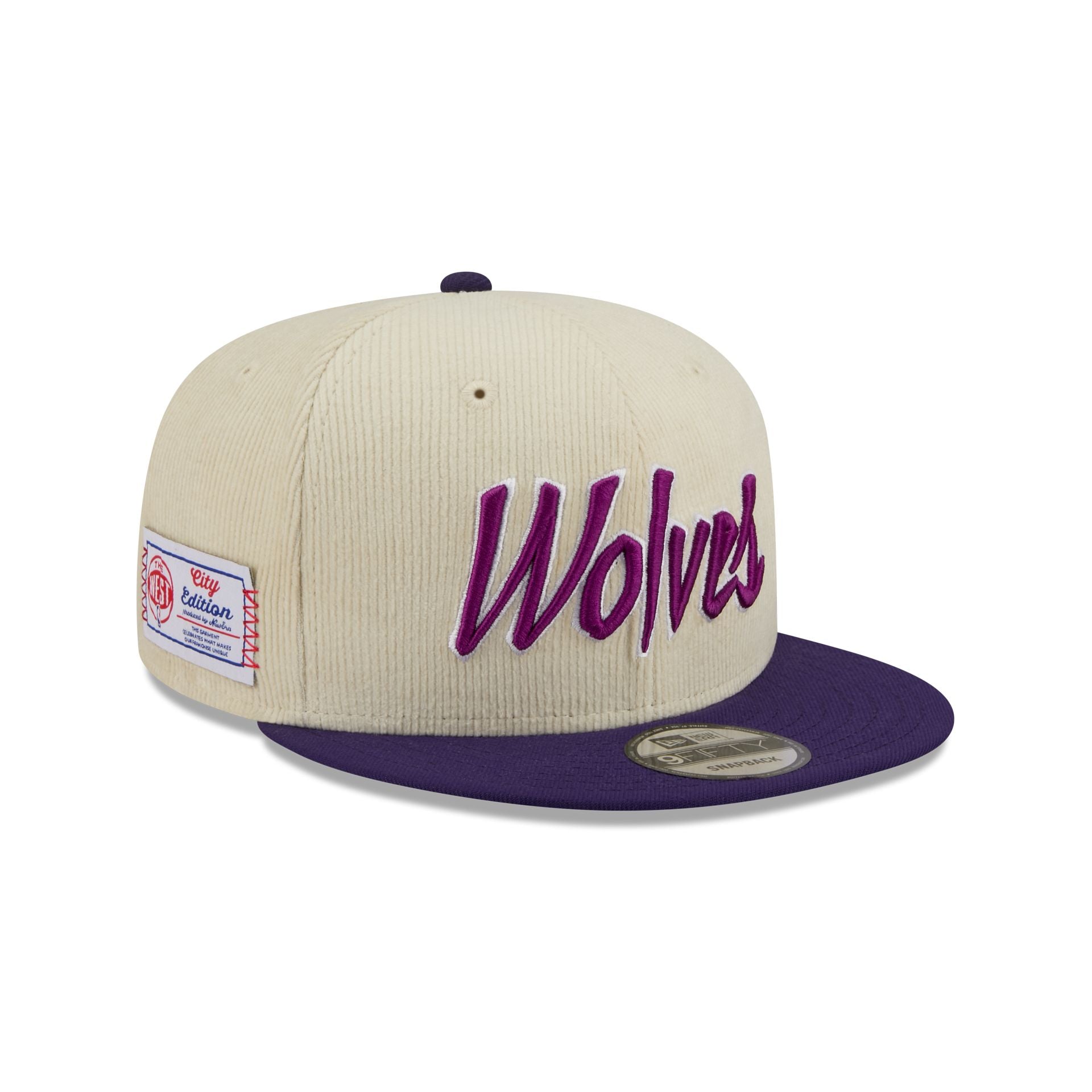Minnesota Timberwolves 2025 City Edition Chrome White Corduroy 9FIFTY Snapback Hat - Nextgenmallstore