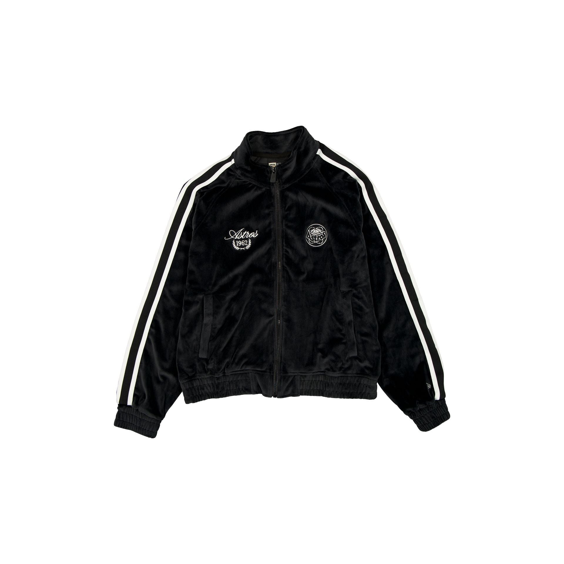 Houston Astros Throwback Prep Black Women's Track Jacket - Nextgenmallstore