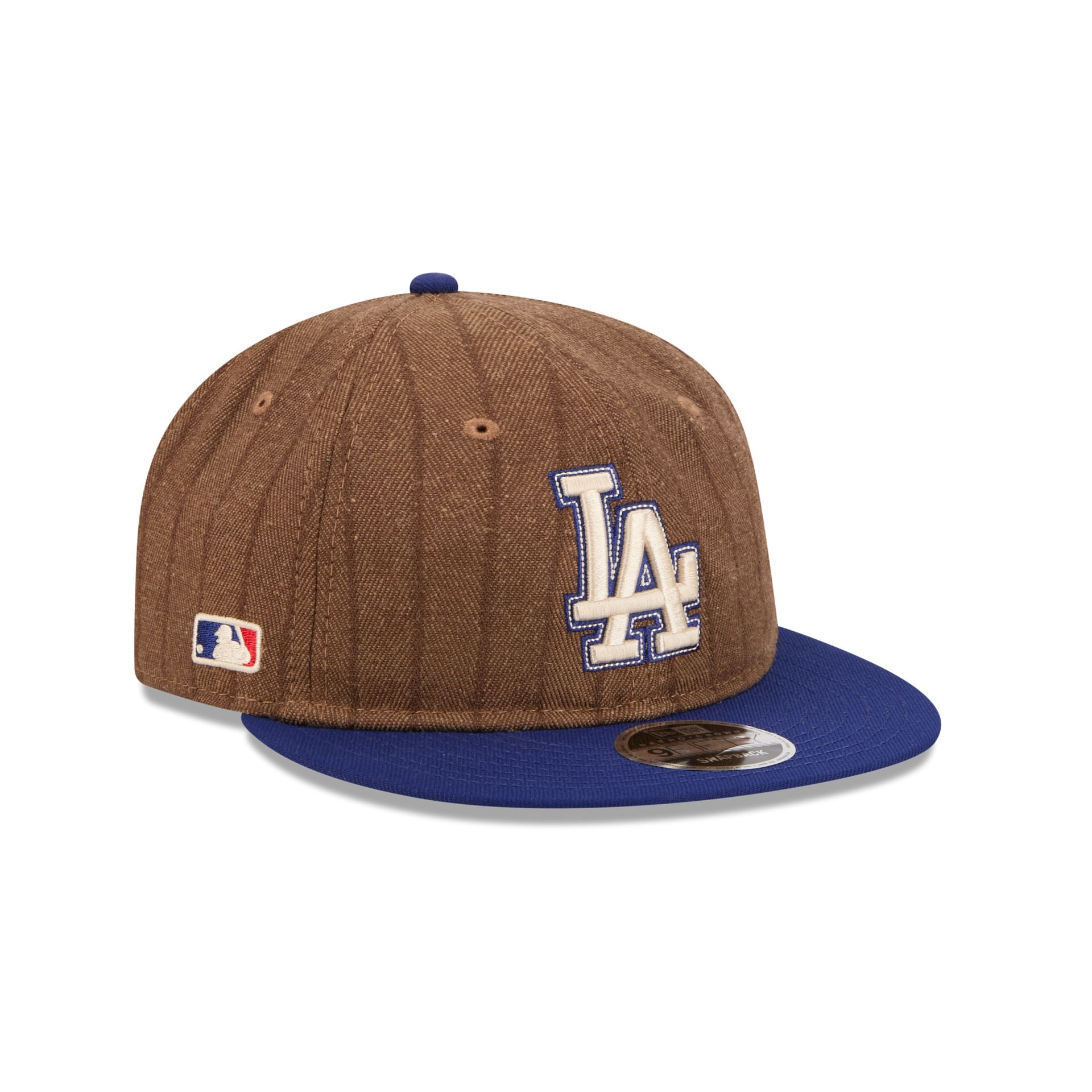 Los Angeles Dodgers Three Looms Wool Pinstripe Retro Crown 9FIFTY Adjustable Hat - Nextgenmallstore