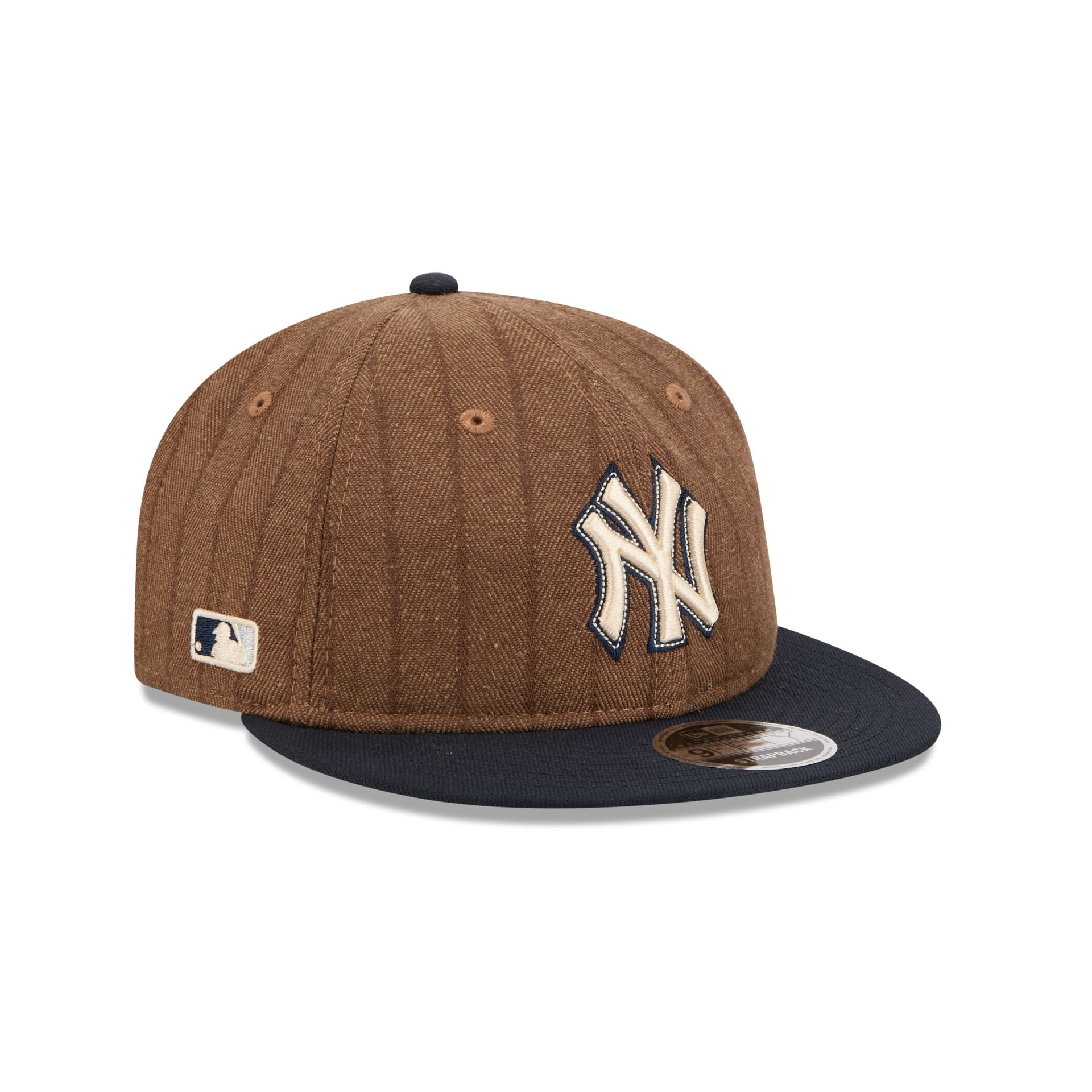 New York Yankees Three Looms Wool Pinstripe Retro Crown 9FIFTY Adjustable Hat - Nextgenmallstore