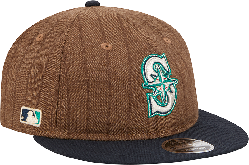 Seattle Mariners Three Looms Wool Pinstripe Retro Crown 9FIFTY Adjustable Hat