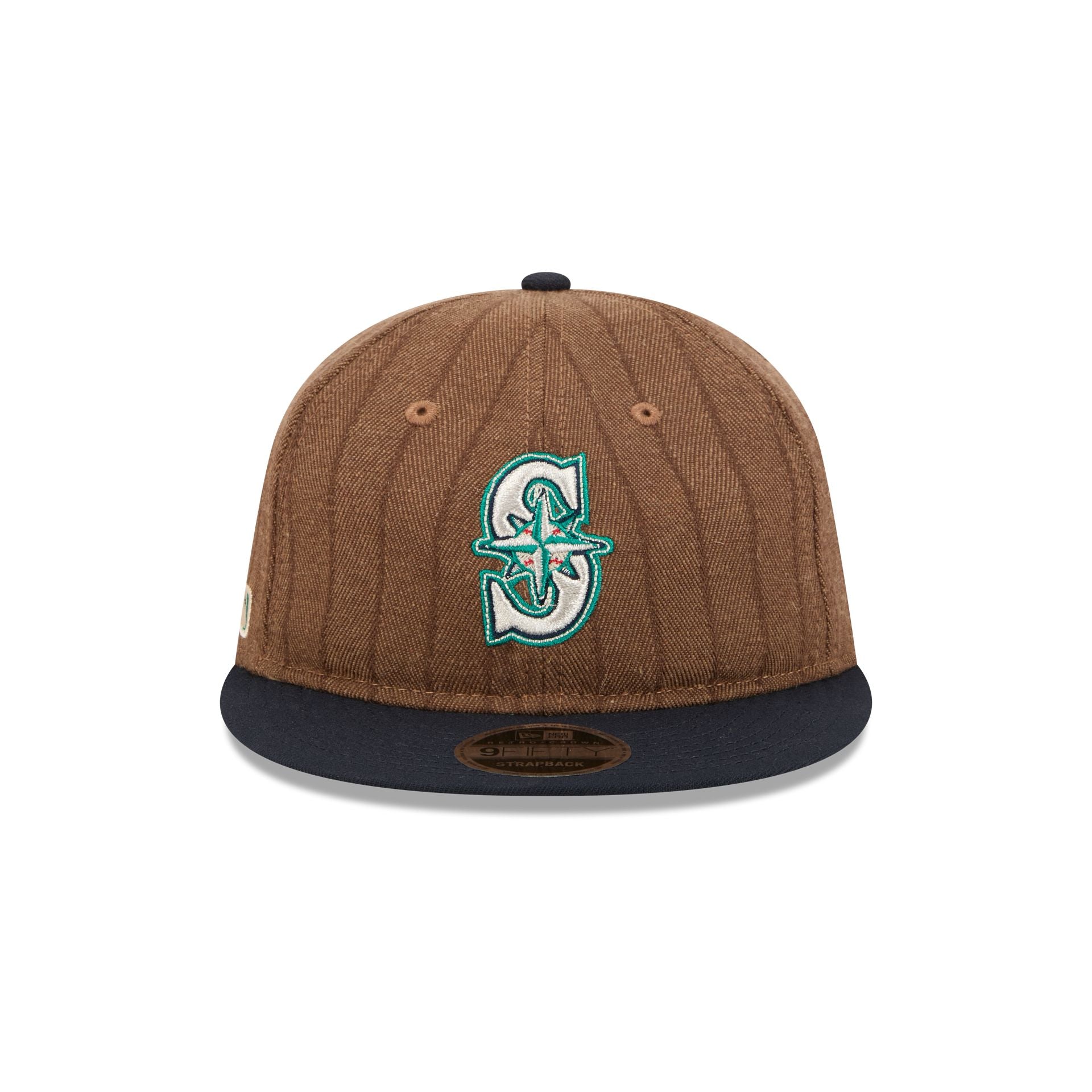 Seattle Mariners Three Looms Wool Pinstripe Retro Crown 9FIFTY Adjustable Hat