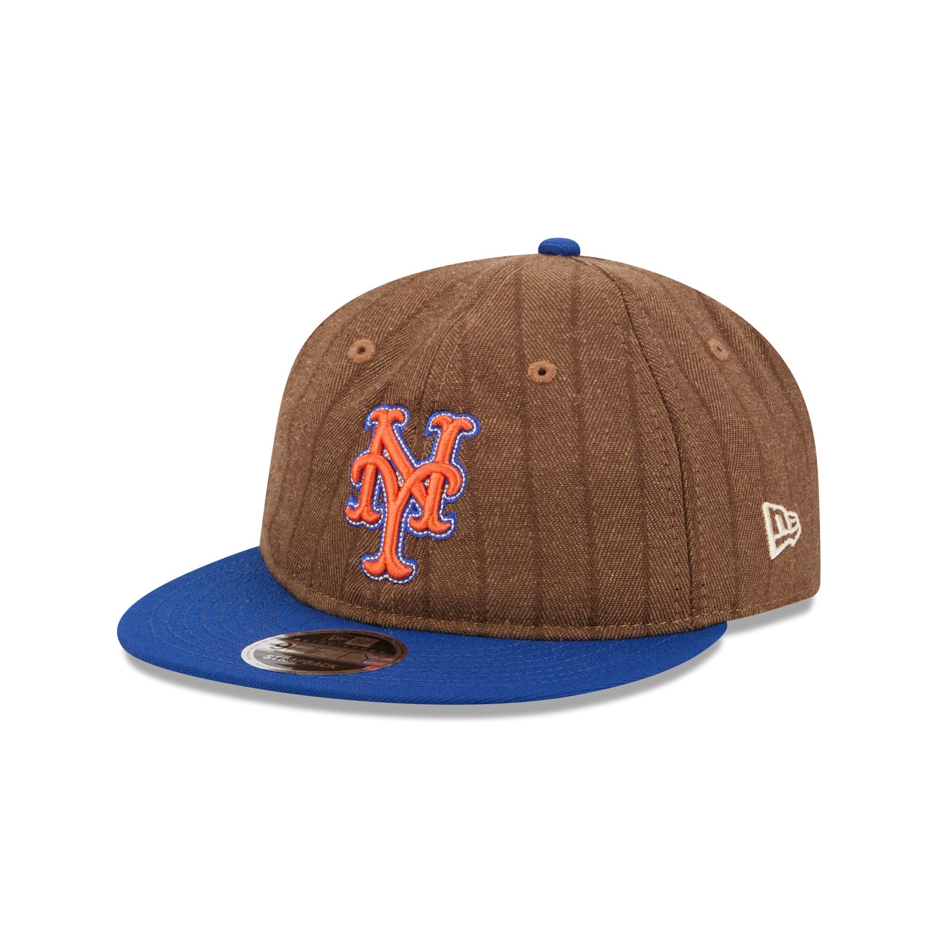 New York Mets Three Looms Wool Pinstripe Retro Crown 9FIFTY Adjustable Hat