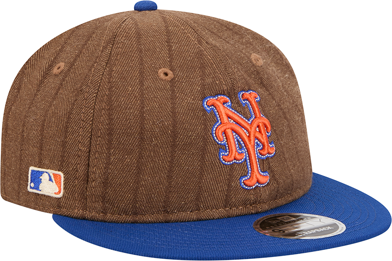 New York Mets Three Looms Wool Pinstripe Retro Crown 9FIFTY Adjustable Hat