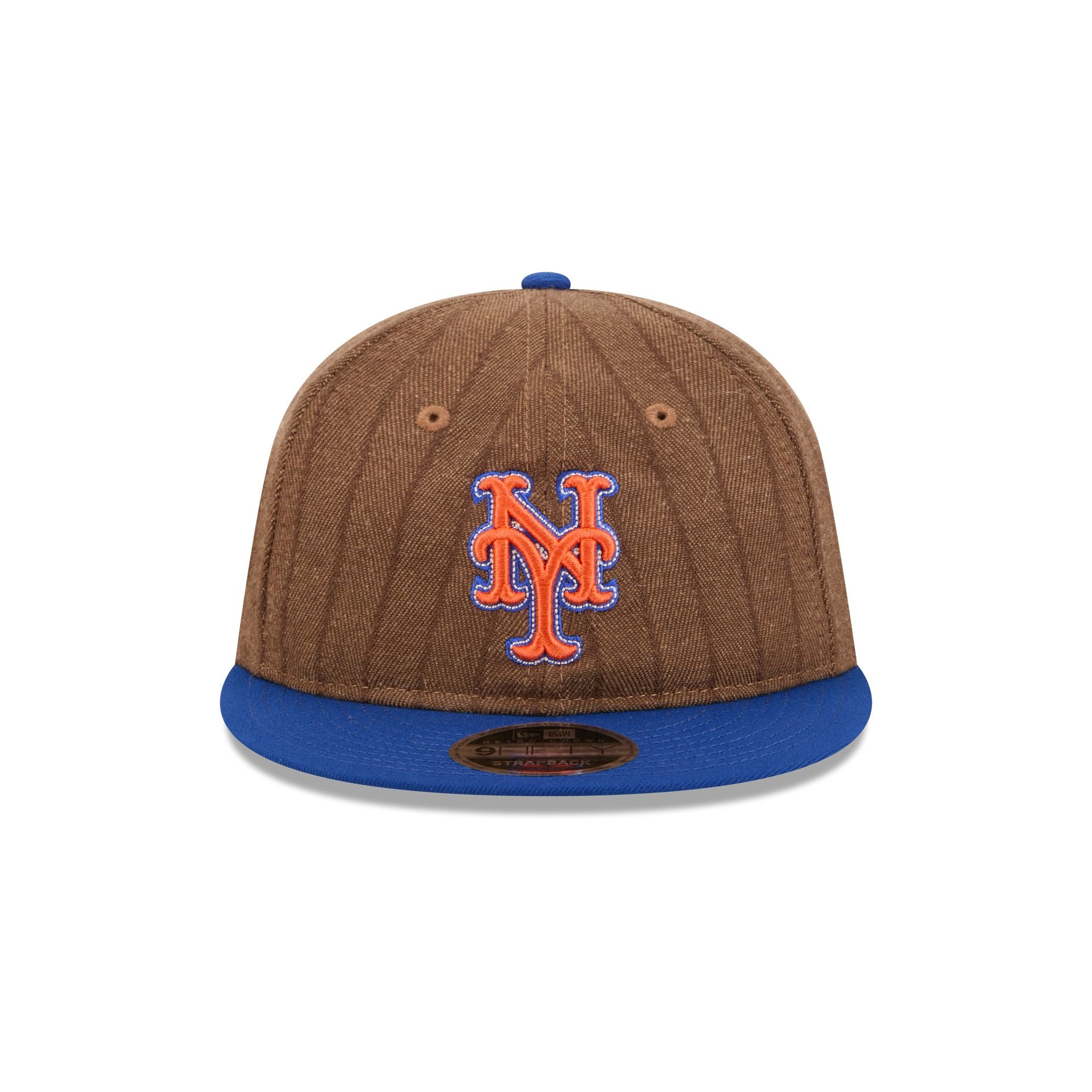 New York Mets Three Looms Wool Pinstripe Retro Crown 9FIFTY Adjustable Hat