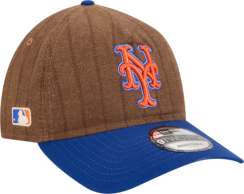New York Mets Three Looms Wool Pinstripe 9TWENTY A-Frame Adjustable Hat
