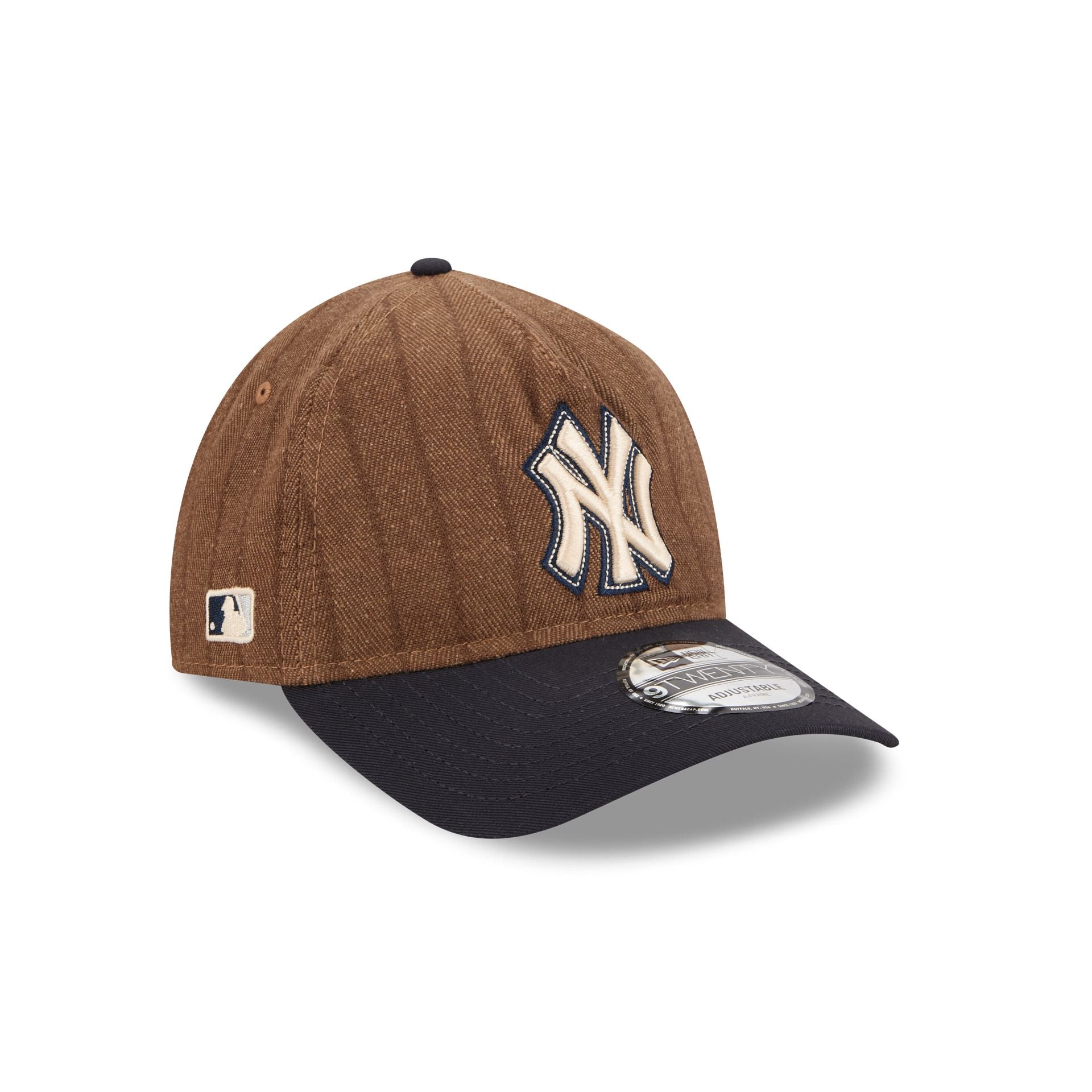 New York Yankees Three Looms Wool Pinstripe 9TWENTY A-Frame Adjustable Hat - Nextgenmallstore